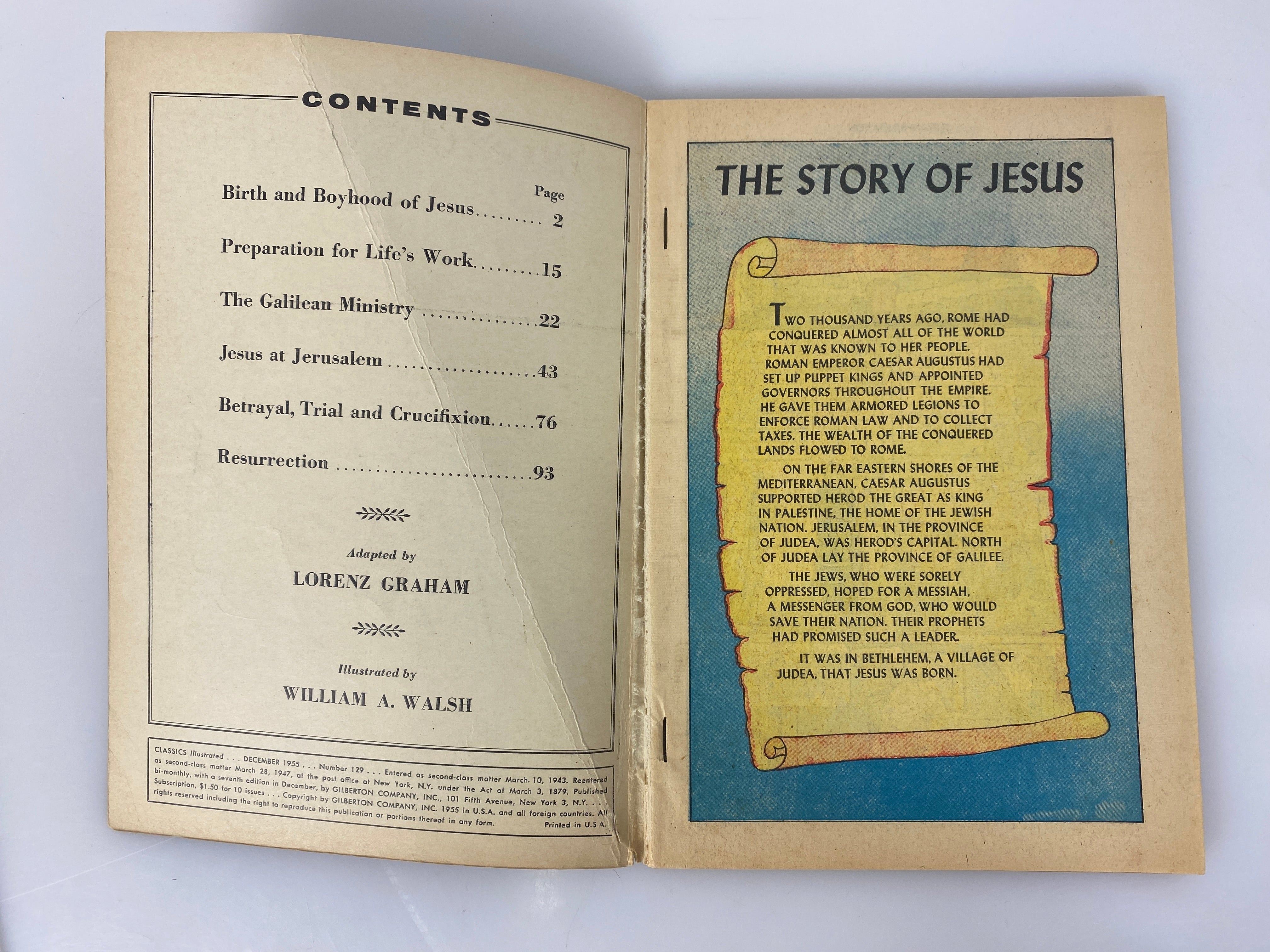 Lot of 2 Classics Illustrated the Story of Jesus Special Issue 129 1947-1955