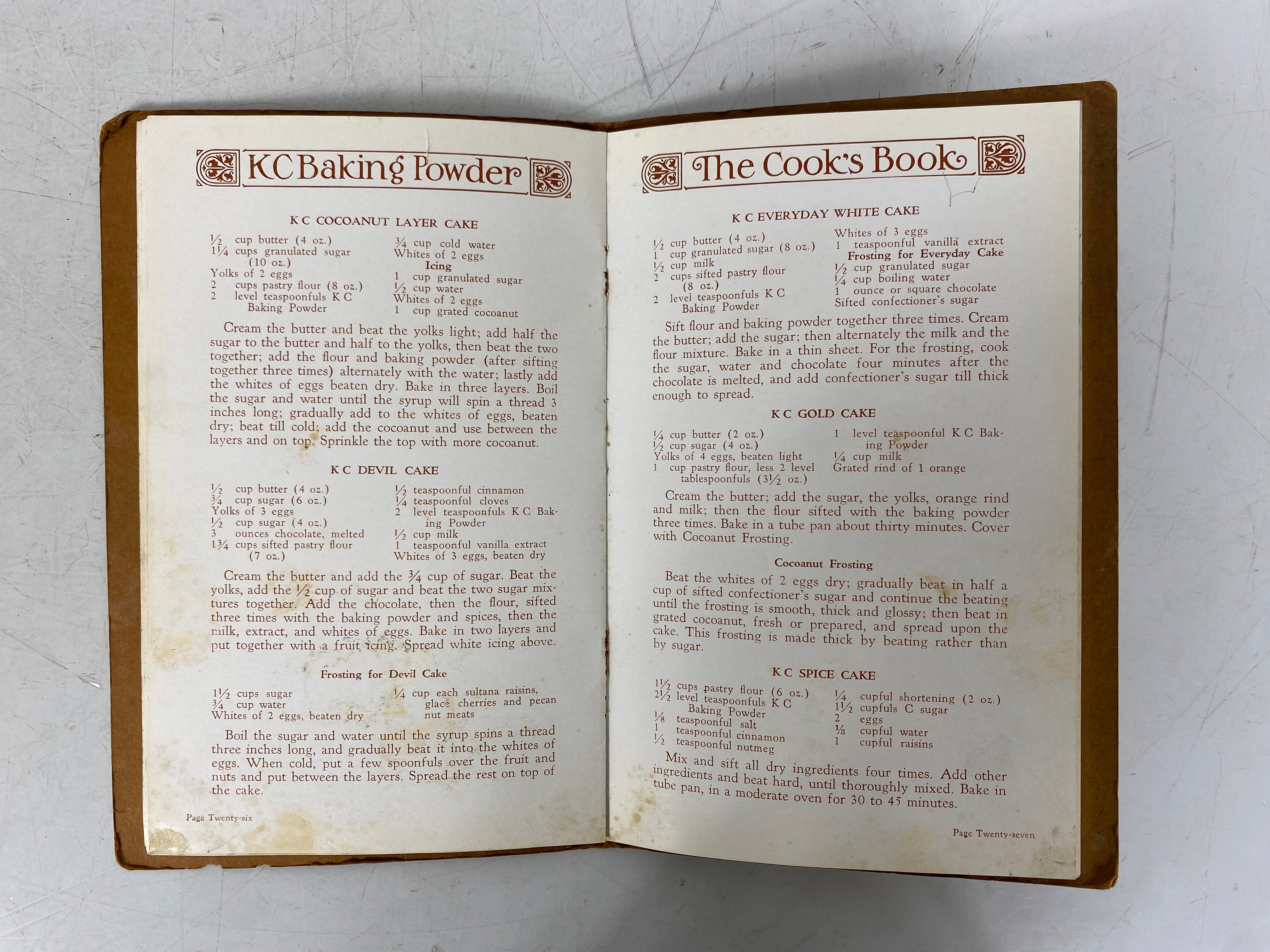 3 Vintage Recipe Books: Calumet (1916)/Rumford (1927)/K.C. Baking Powder (1935)