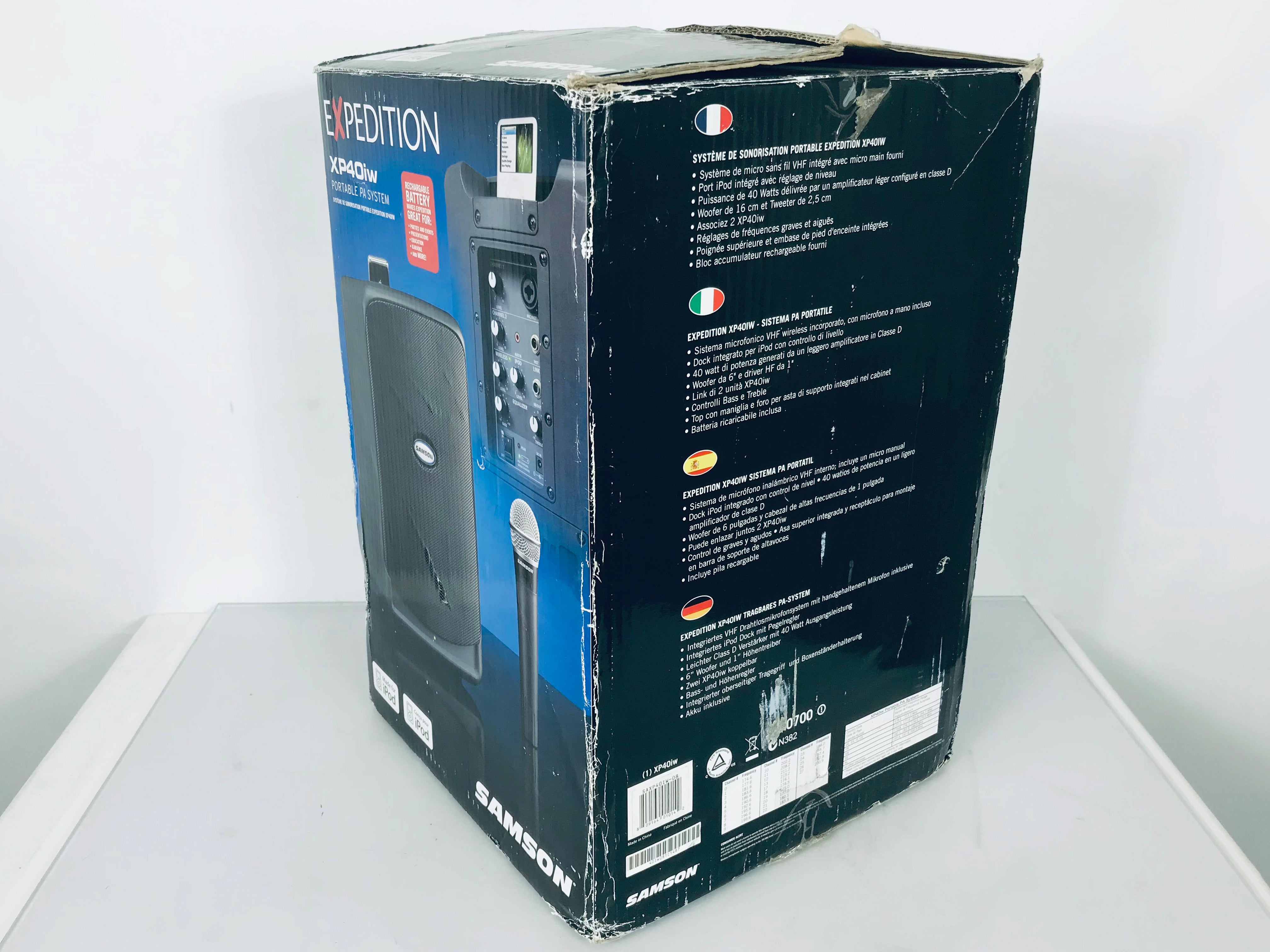 Samson Expedition XP40iw Rechargeable Portable PA with Handheld Wireless System *For Parts*