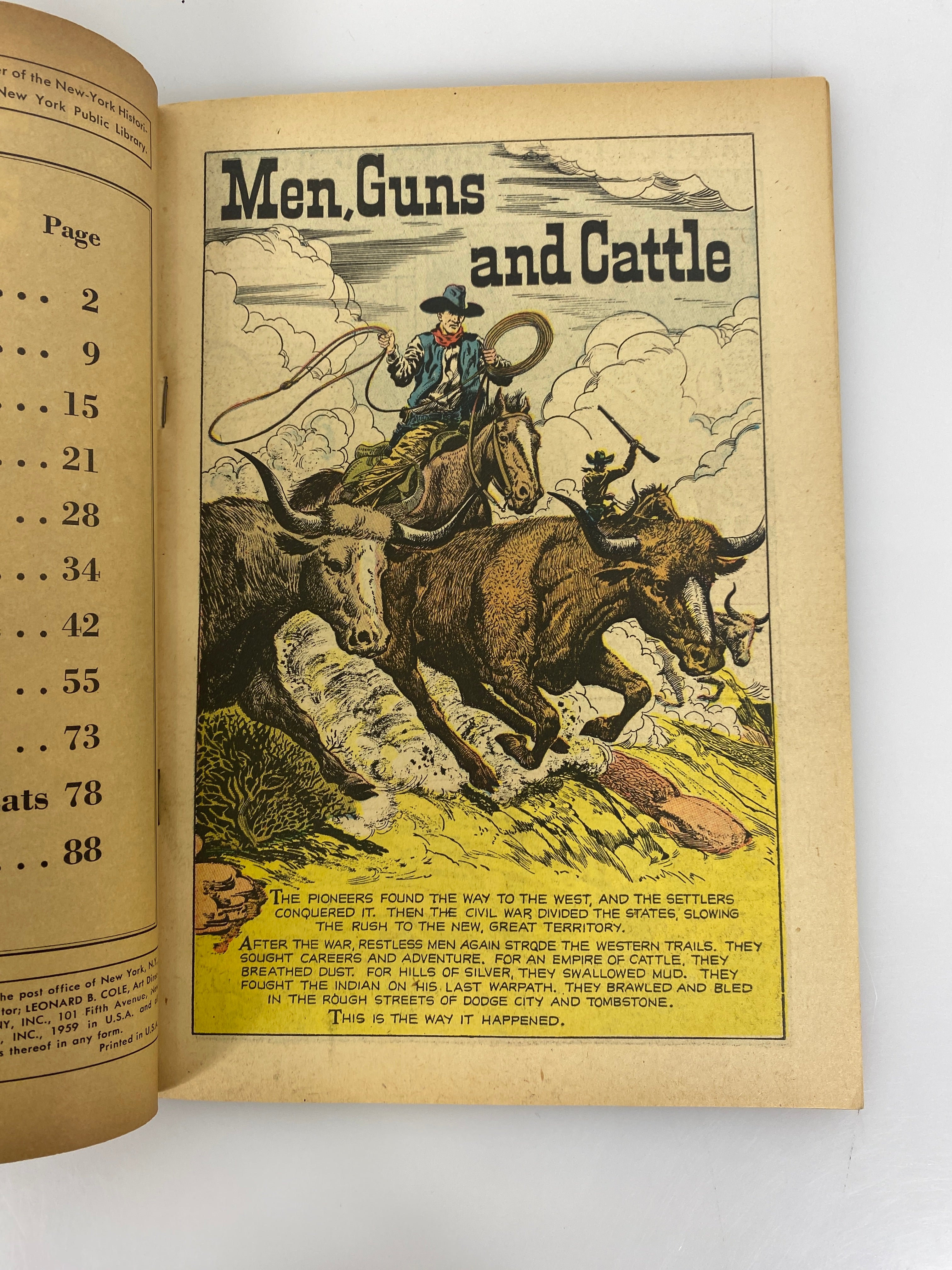 Classics Illustrated Men, Guns and Cattle 153A 1959