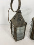 Pair of Antique "Paul Revere" Punched Tin Pioneer Lanterns