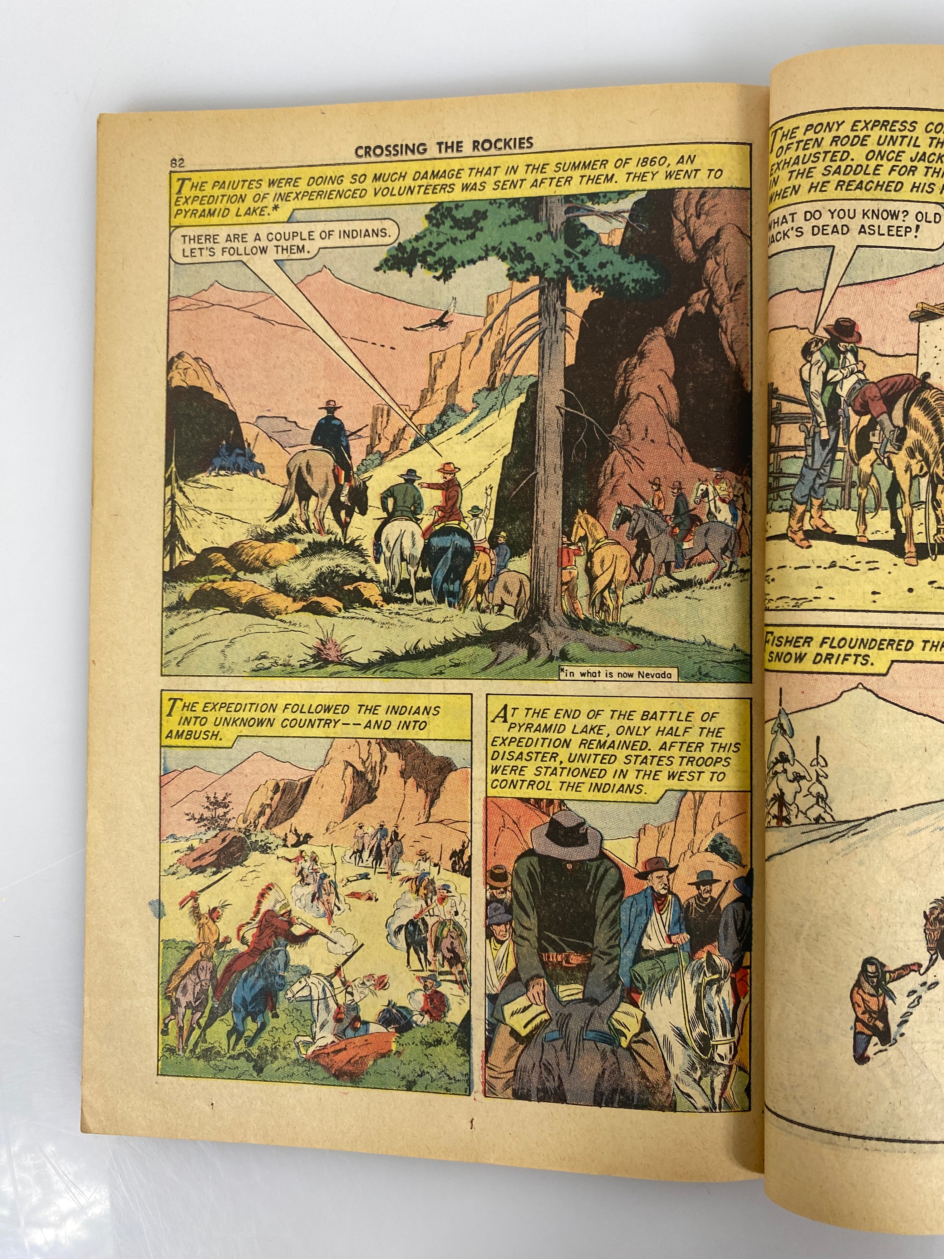 Classics Illustrated Crossing the Rockies 147A 1958