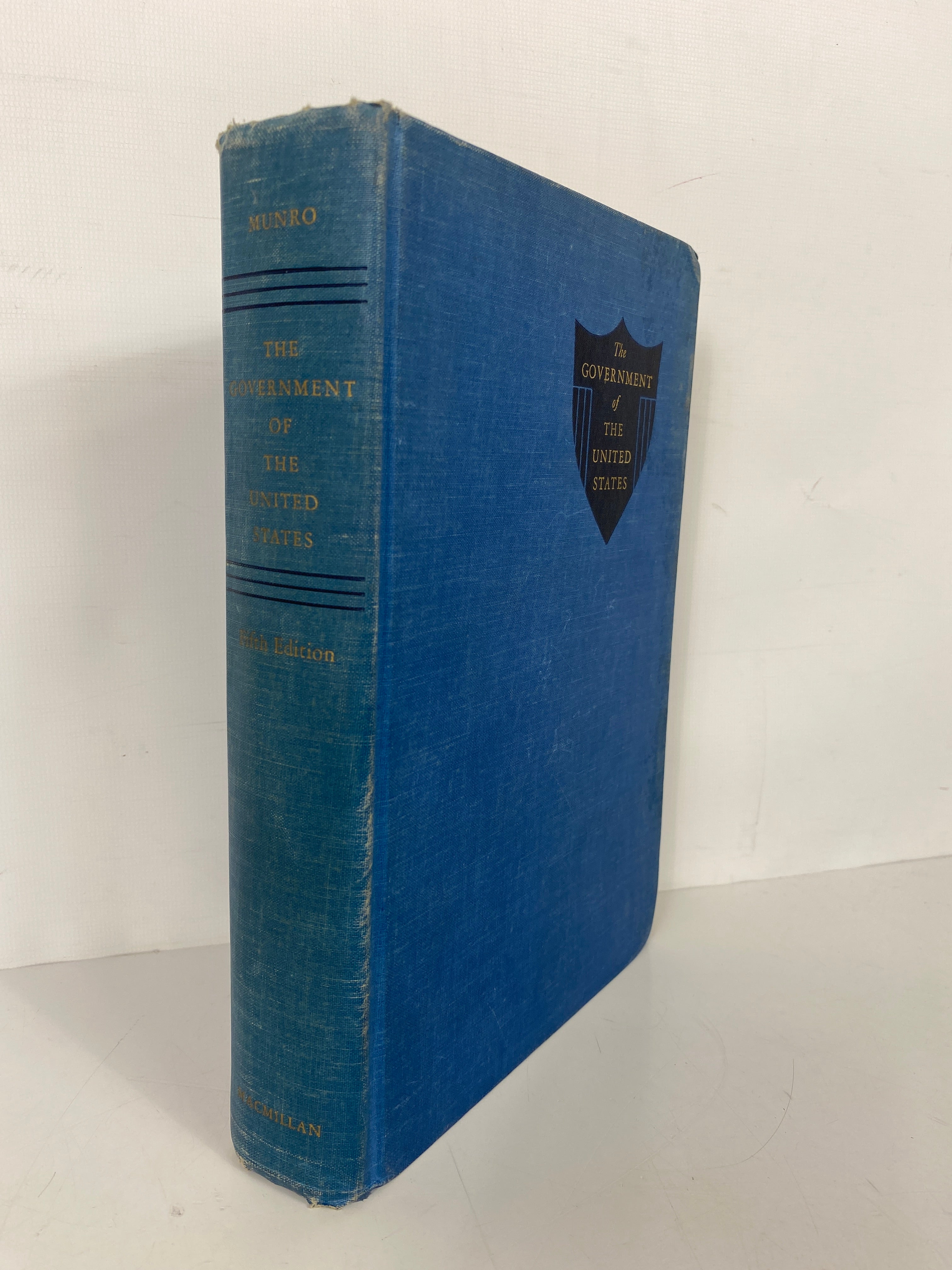 The Government of the United States William Munro 1947 5th Ed HC