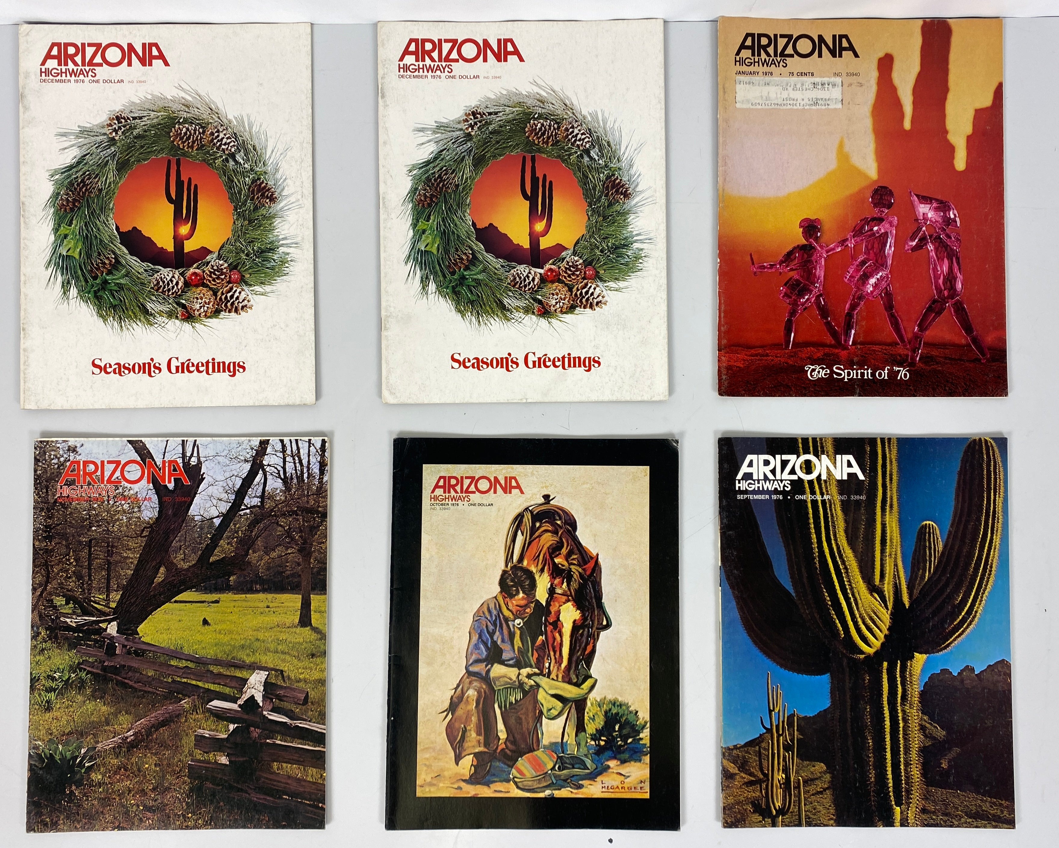 Arizona Highways Magazine Lot of 12 Full Year 1976