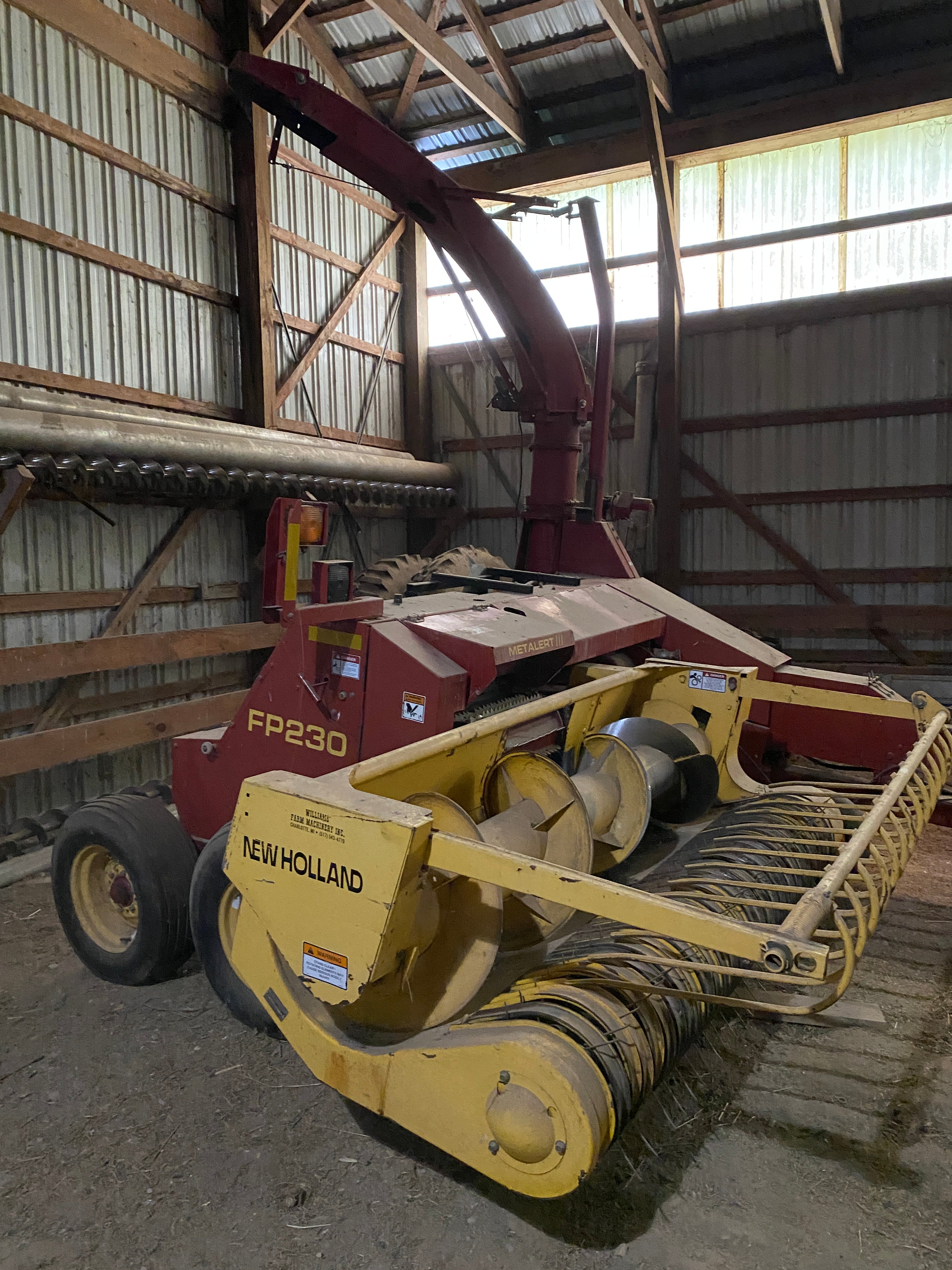 New Holland FP230 Forage Harvester and 2 Row Corn Head