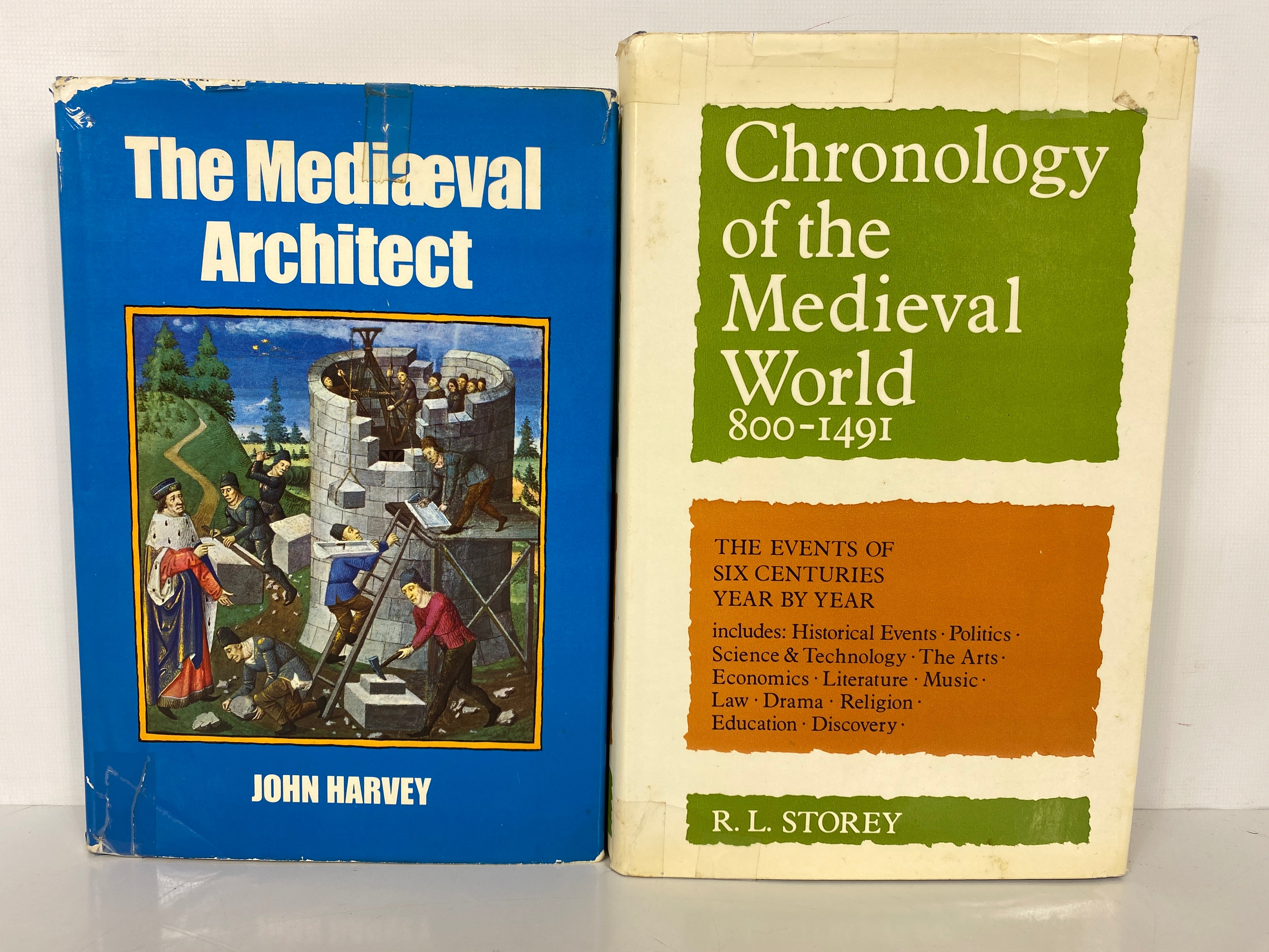 2 Vols: The Mediaeval Architect/Chronology of the Medieval World HCDJ