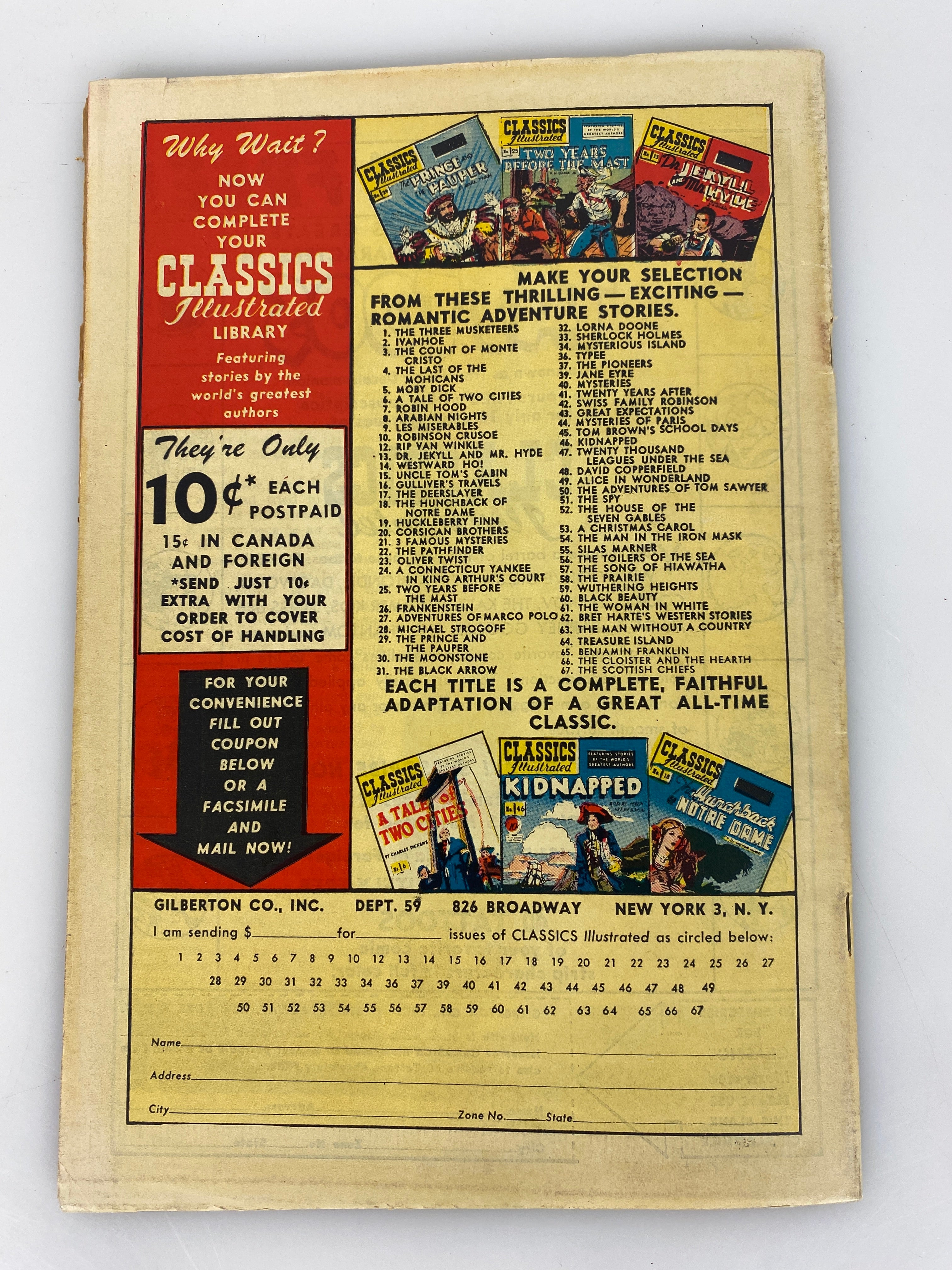 Classics Illustrated The Cloister and the Hearth No. 66 hrn67