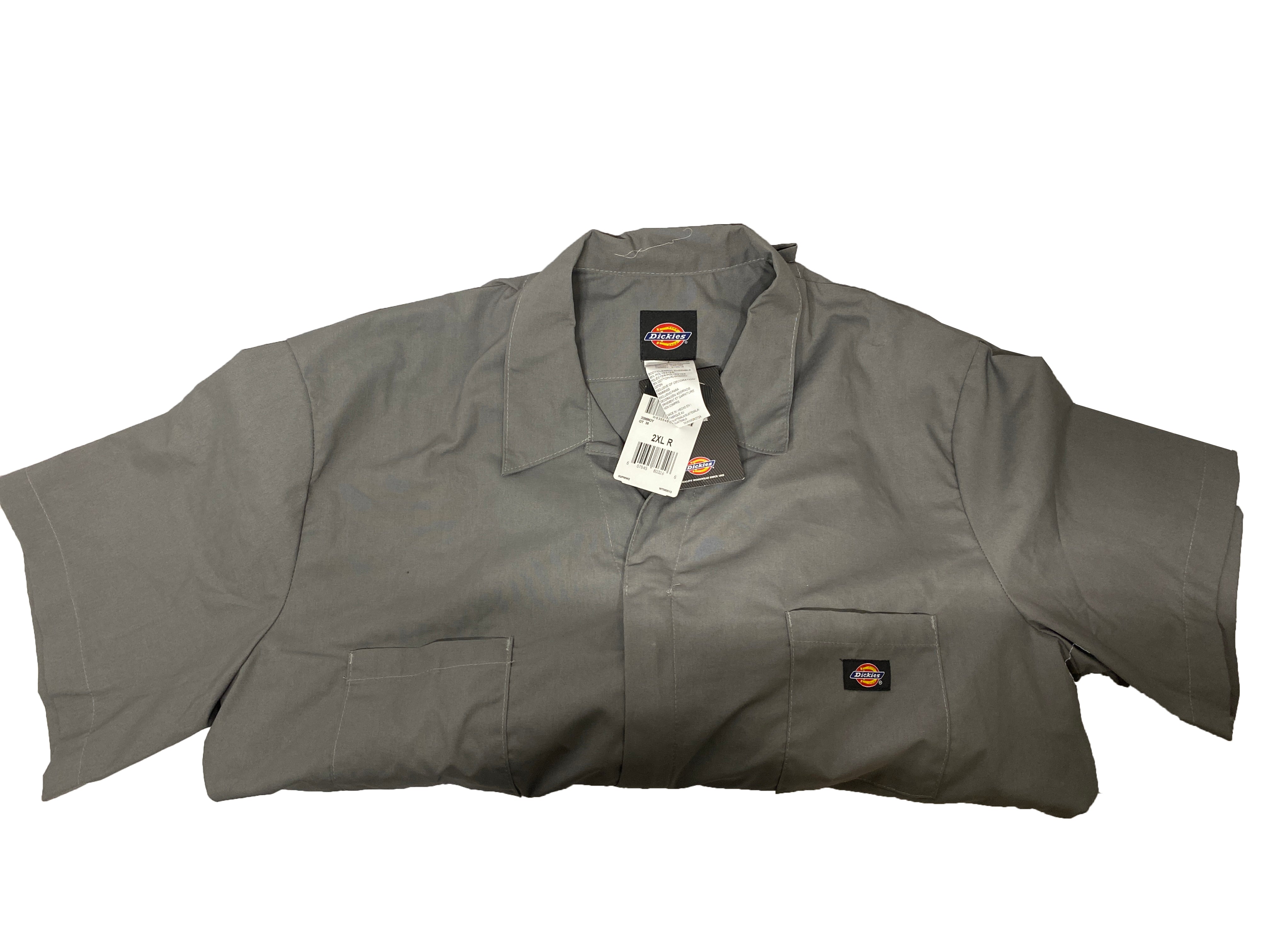 Dickies Light Gray Short Sleeve Coveralls Men's 2XL