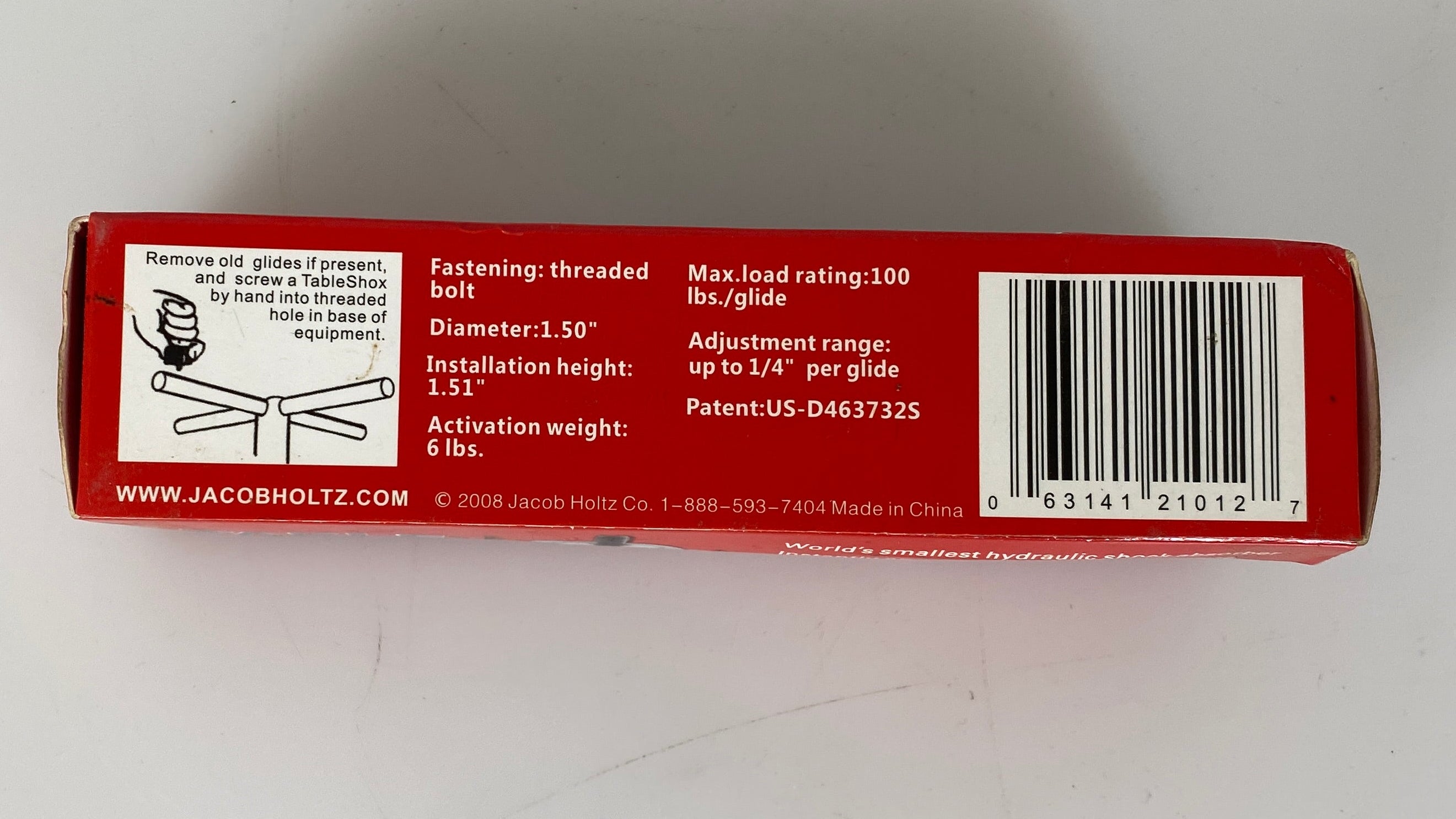 Table Shox Table Balancing Fastener Bolt Pack of 4