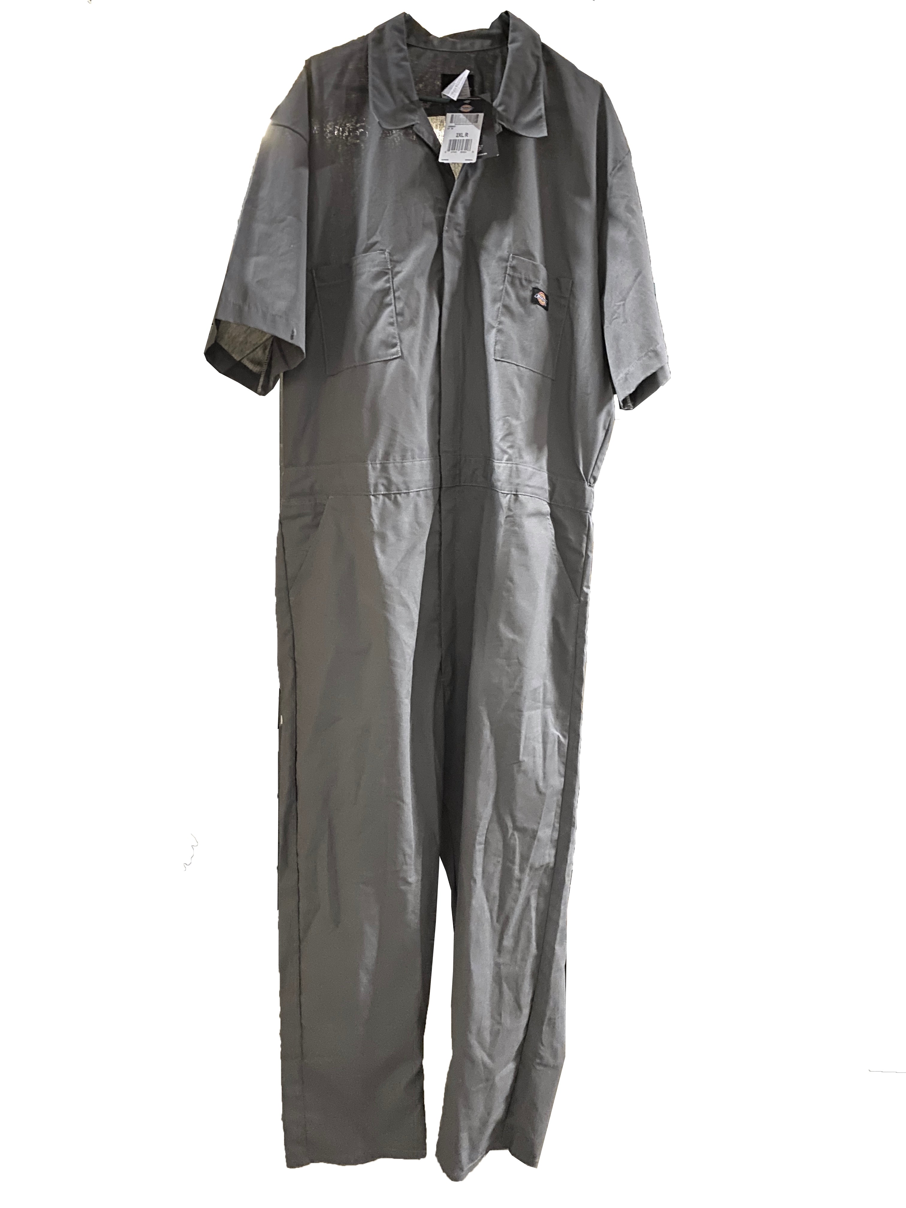 Dickies Light Gray Short Sleeve Coveralls Men's 2XL