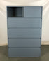 Large Blue Lateral File Cabinet