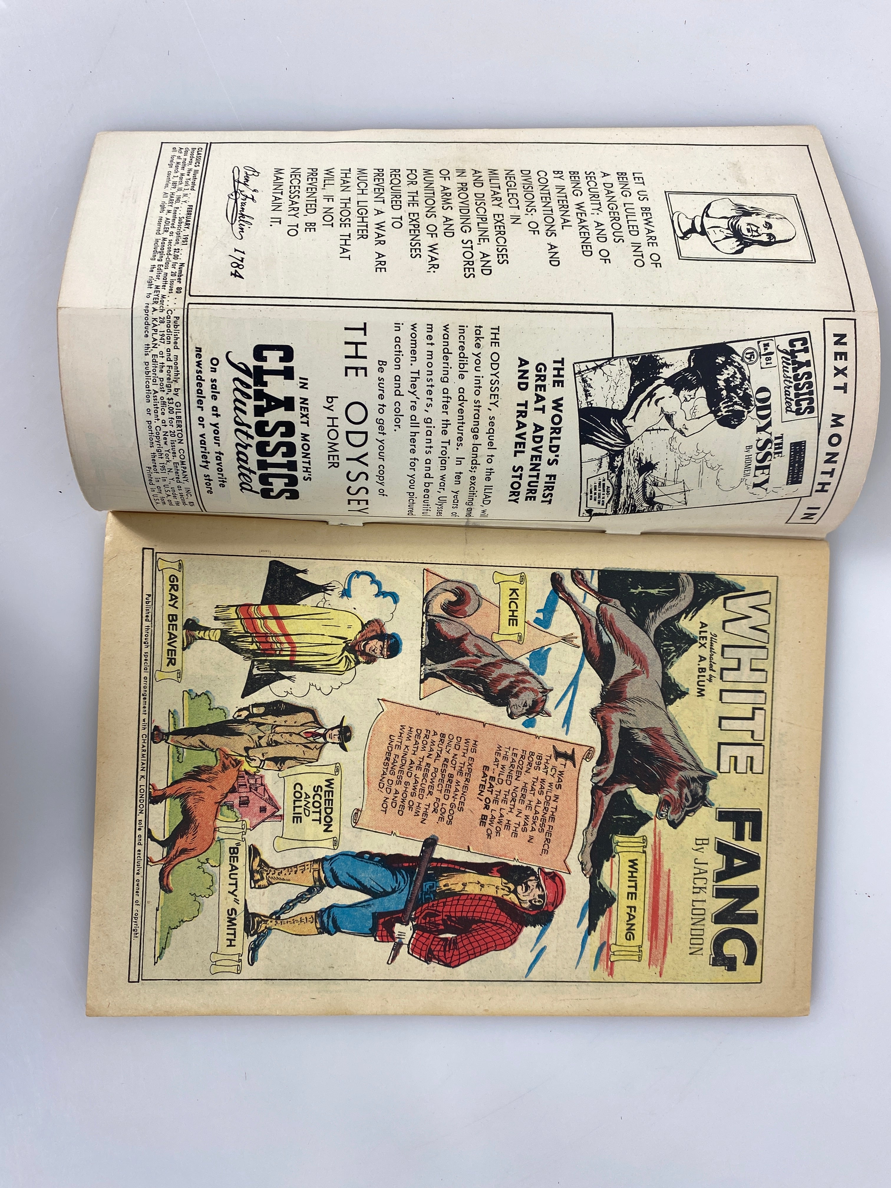 Classics Illustrated White Fang No. 80 hrn79