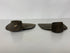 Pair of Antique Iron Hoe Heads Primitive Farm Tools