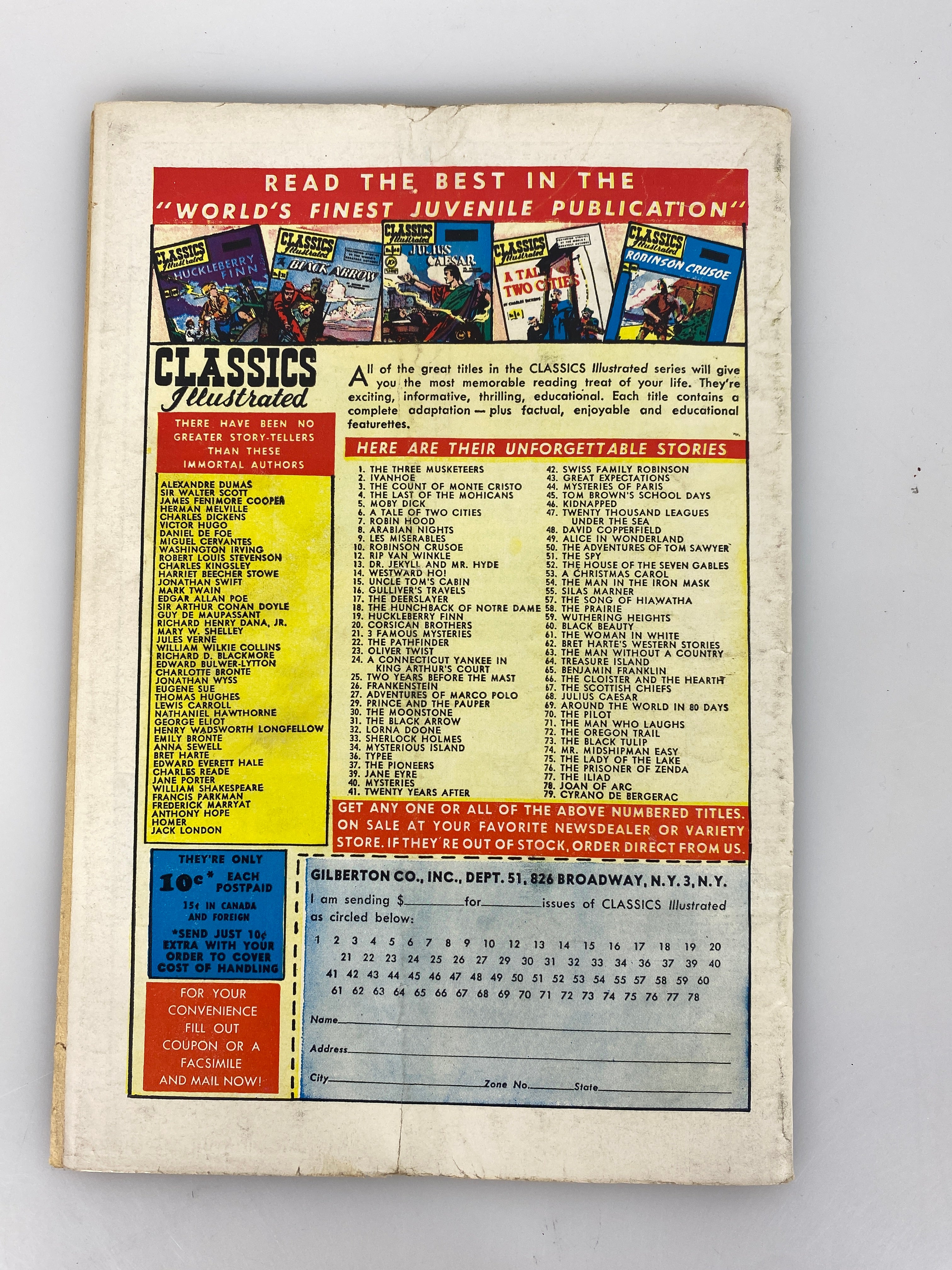 Classics Illustrated White Fang No. 80 hrn79