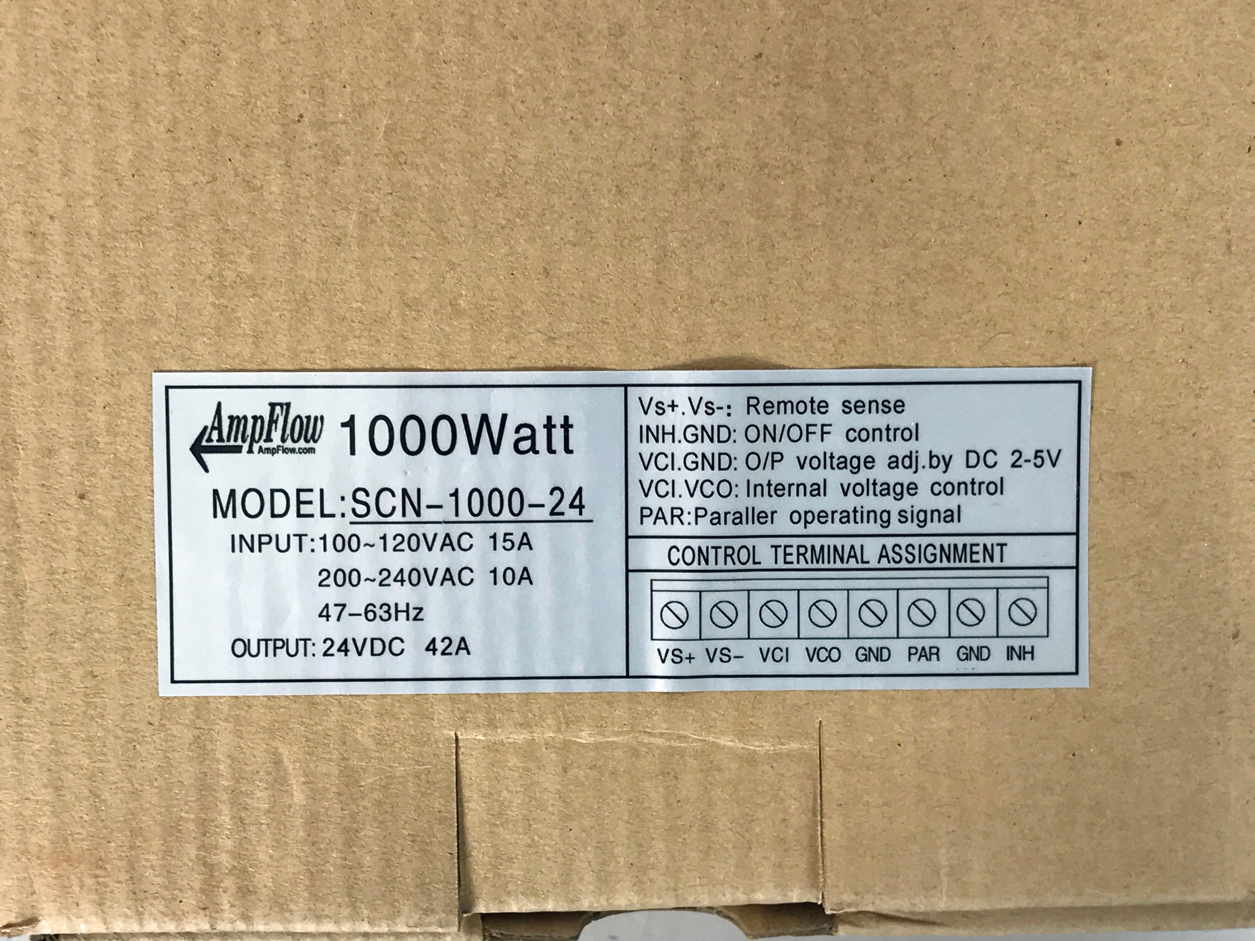 AmpFlow SCN-1000-24 1000W Power Supply