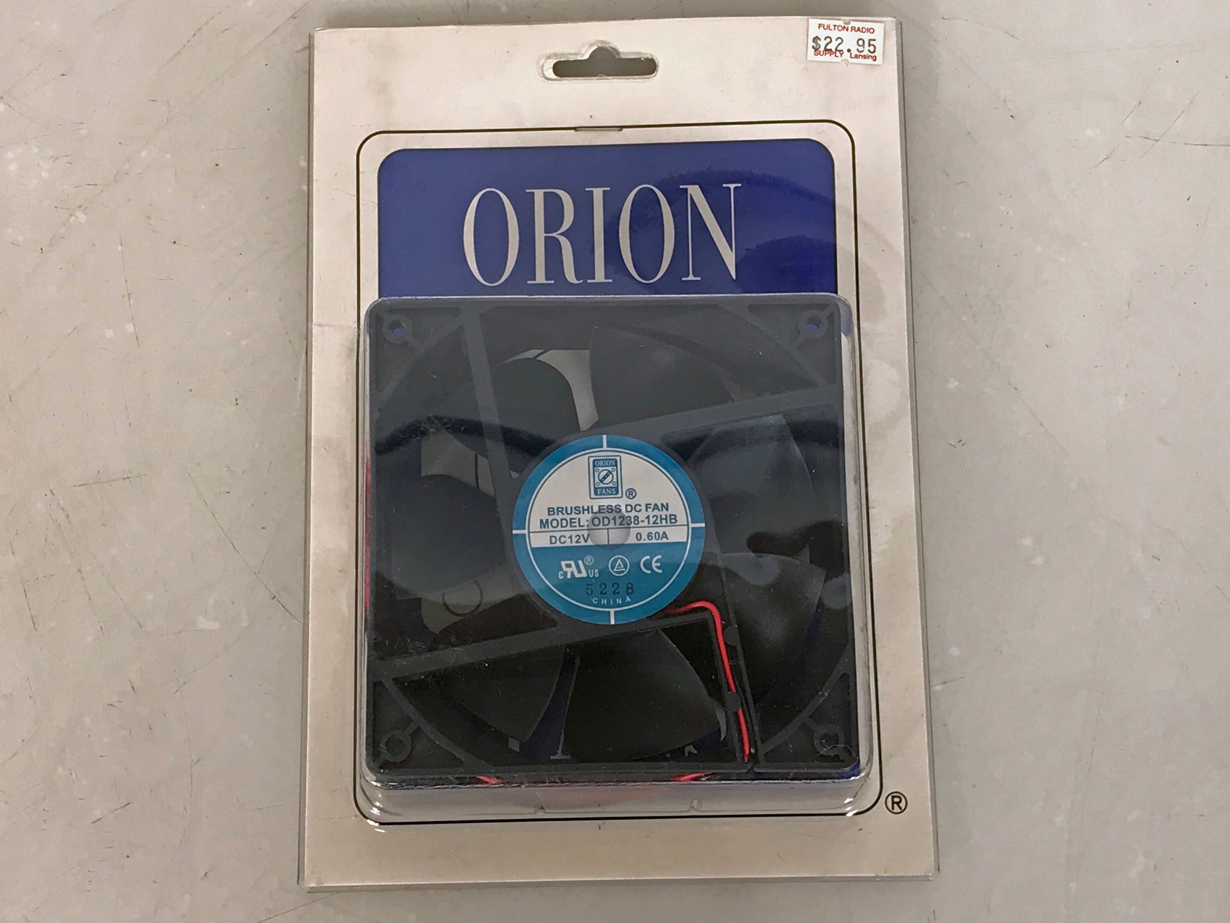 Orion Fans Model OD1238-12HB Brushless DC Fan