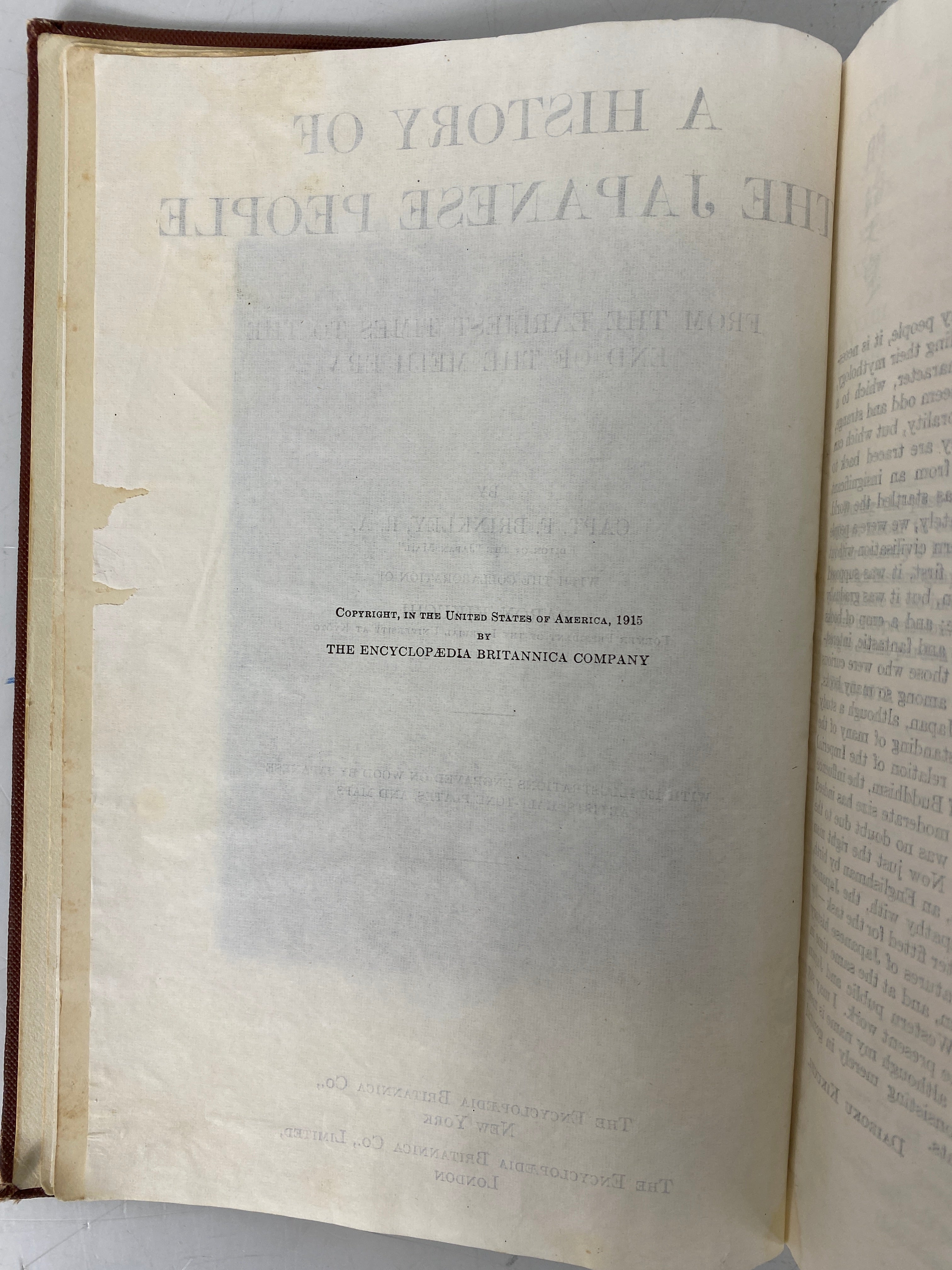 2 Vols Japanese History by Brinkley/Jansen 1915-1967 Ex-Library HC