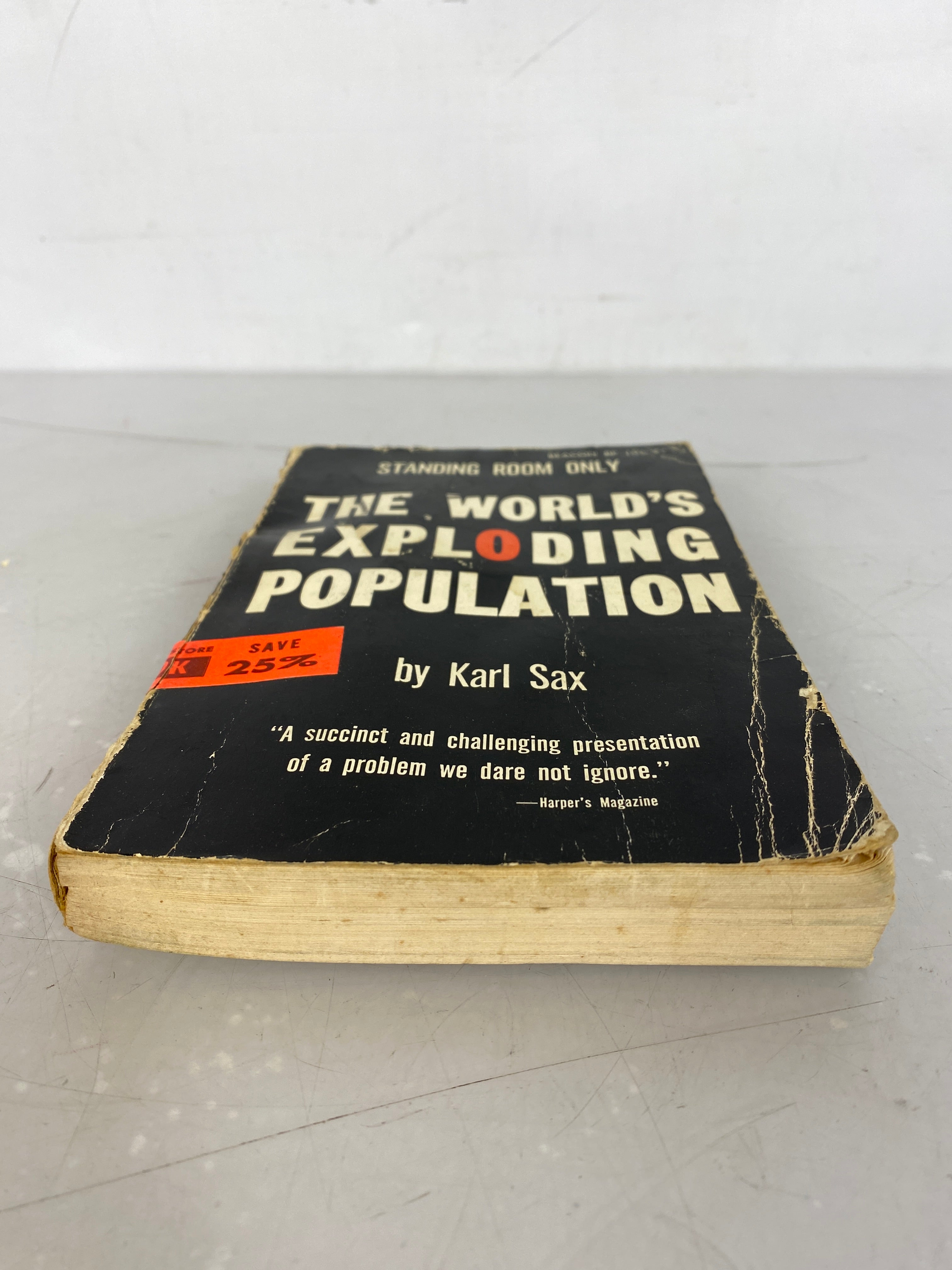 Standing Room Only the World's Exploding Population by Karl Sax New Edition 1960 SC