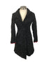 White House Black Market Black Faux Fur Long Coat Women's Size XXS