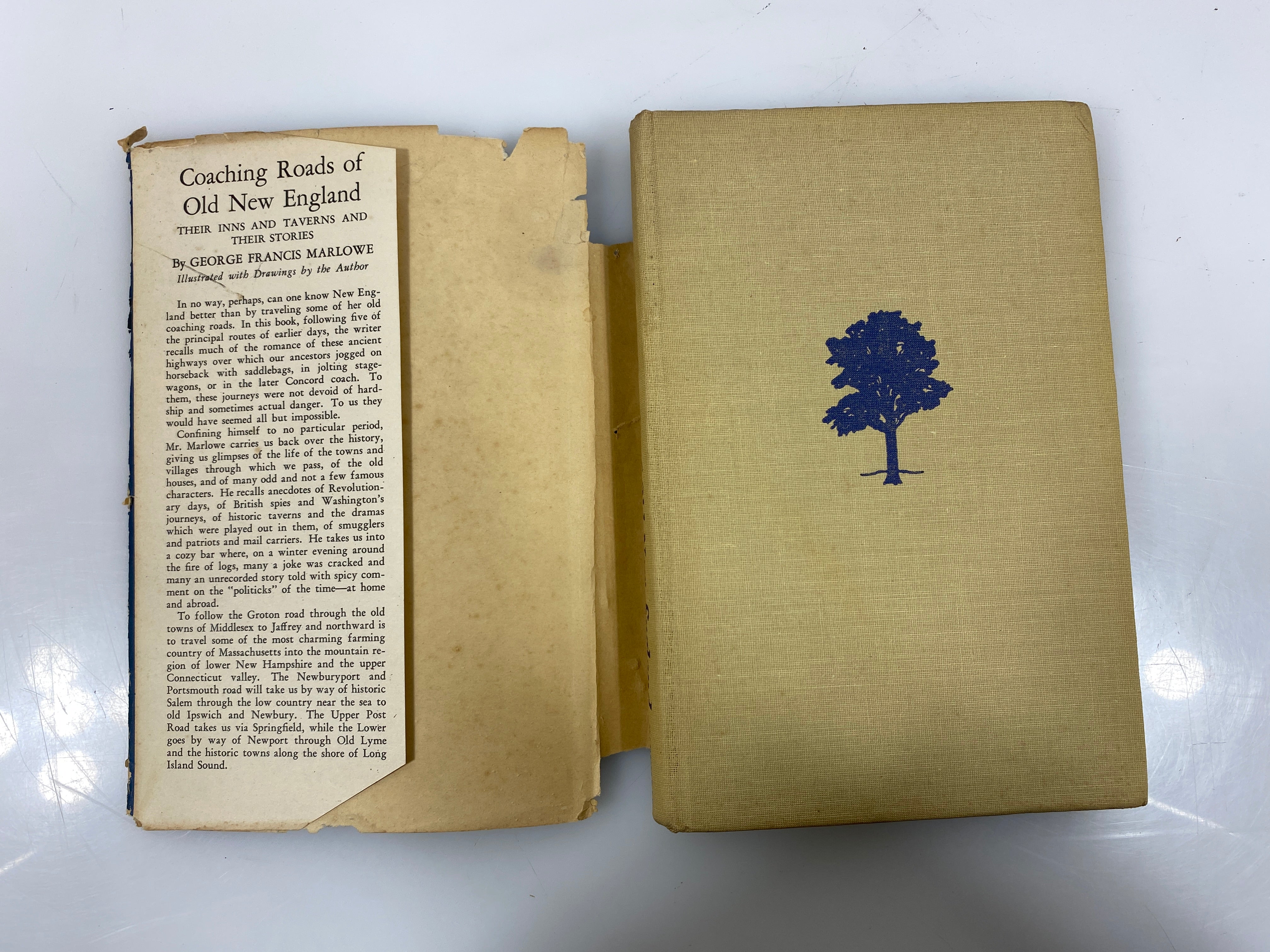 Coaching Roads of Old New England Marlowe 1st 1945 HCDJ