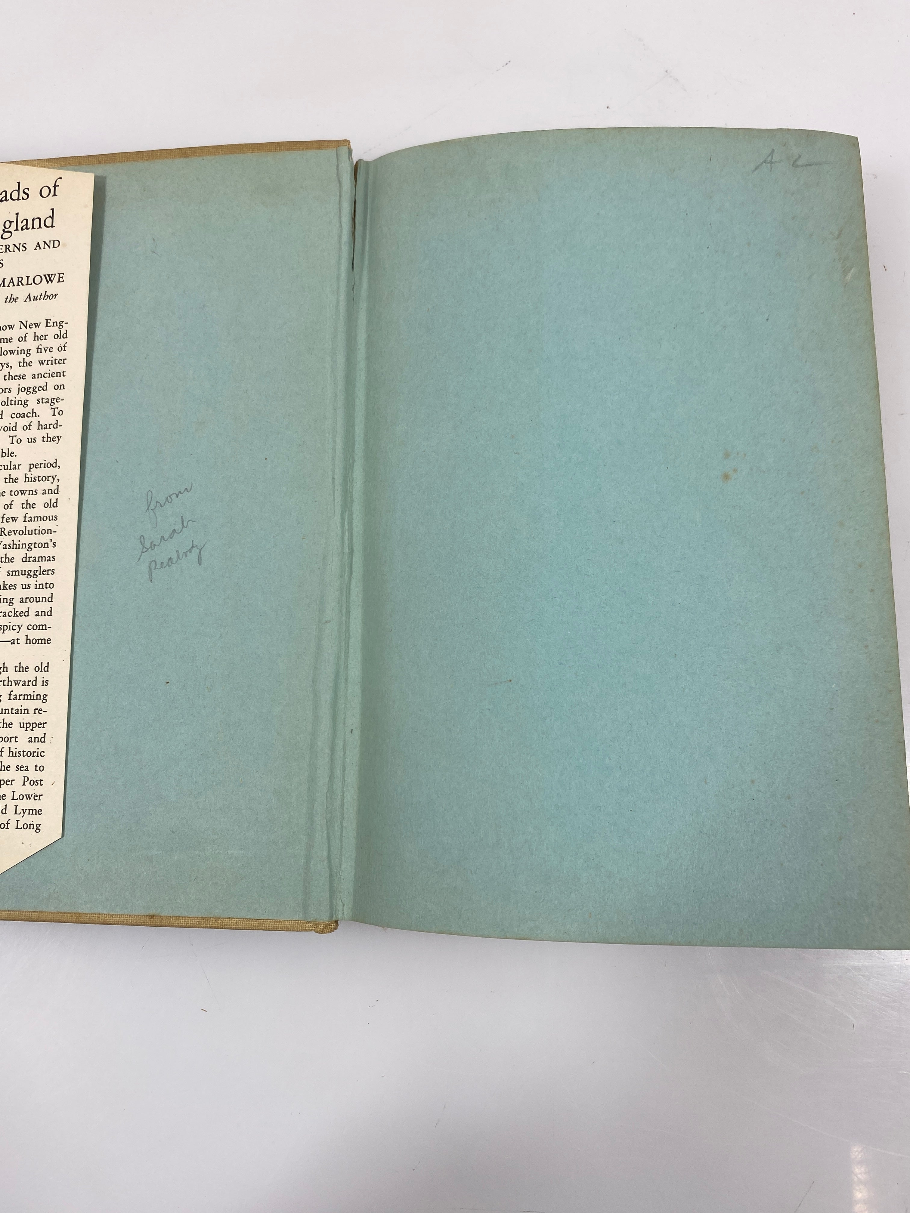 Coaching Roads of Old New England Marlowe 1st 1945 HCDJ