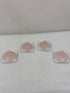 Mid Century Modern Lucite Raffia Coaster Set of 4