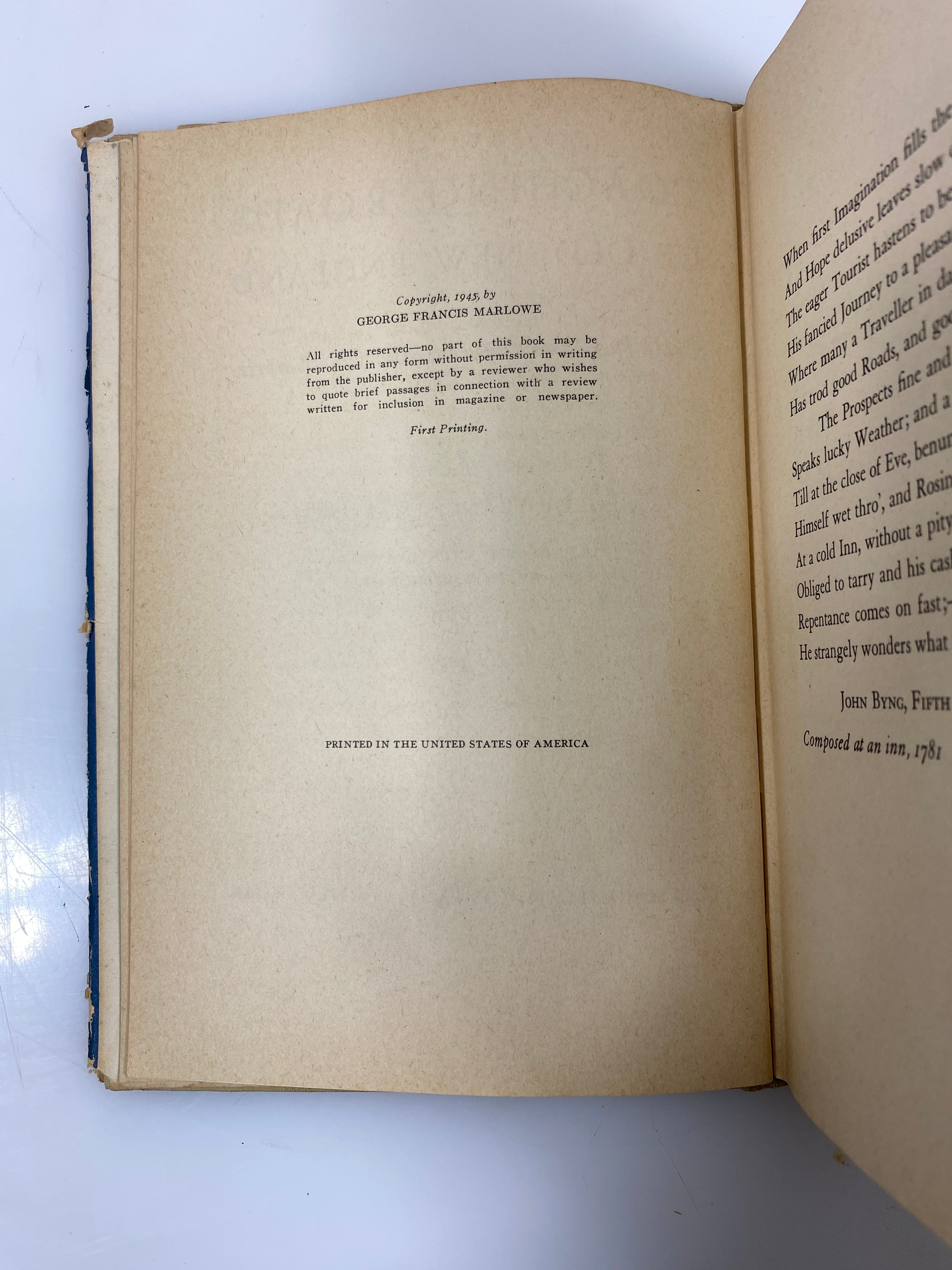 Coaching Roads of Old New England Marlowe 1st 1945 HCDJ