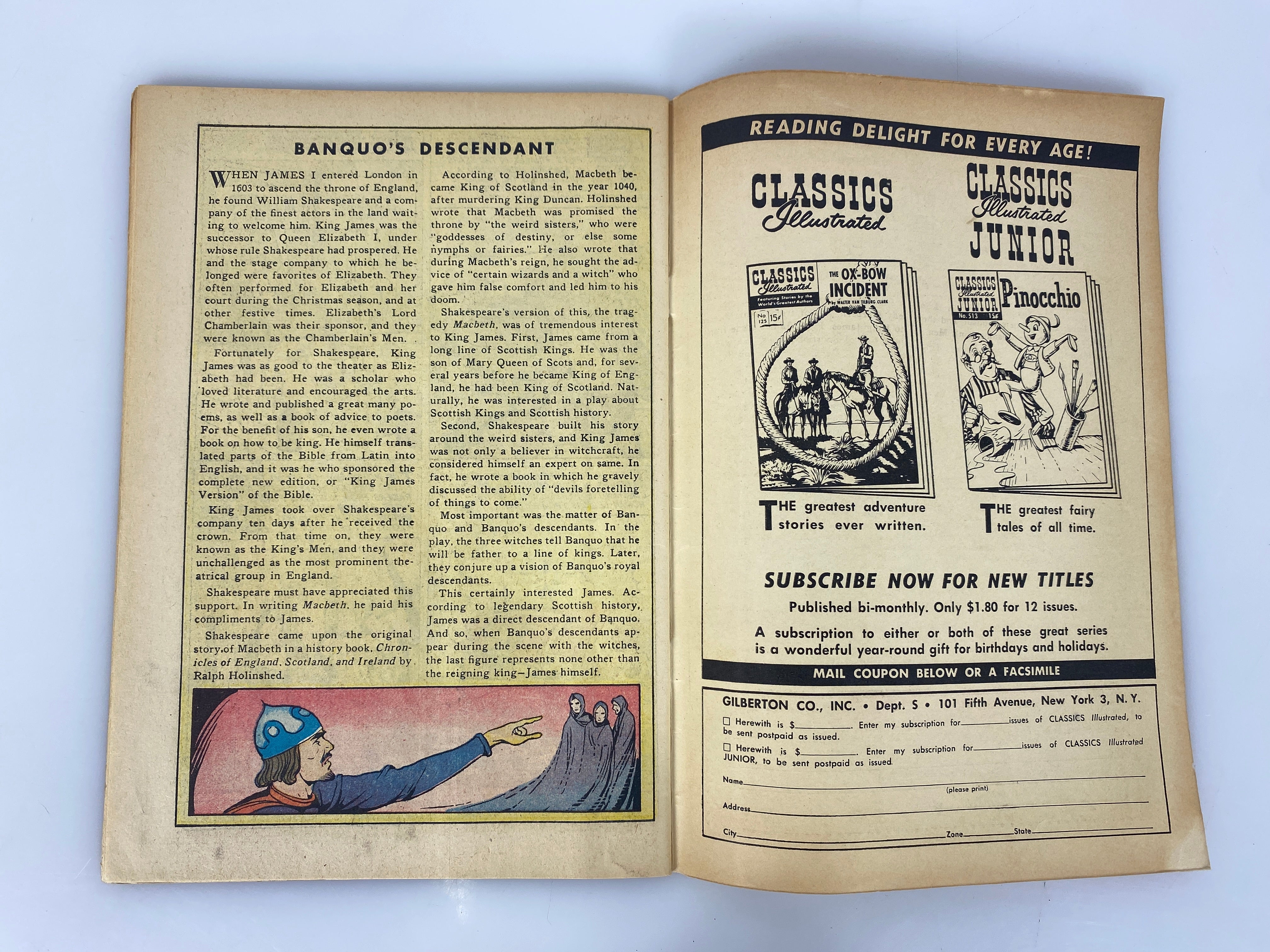 Classics Illustrated Macbeth No. 128 hrn128