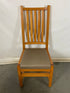 Wooden Dining Slat Back Chair w/ Upholstered Seating