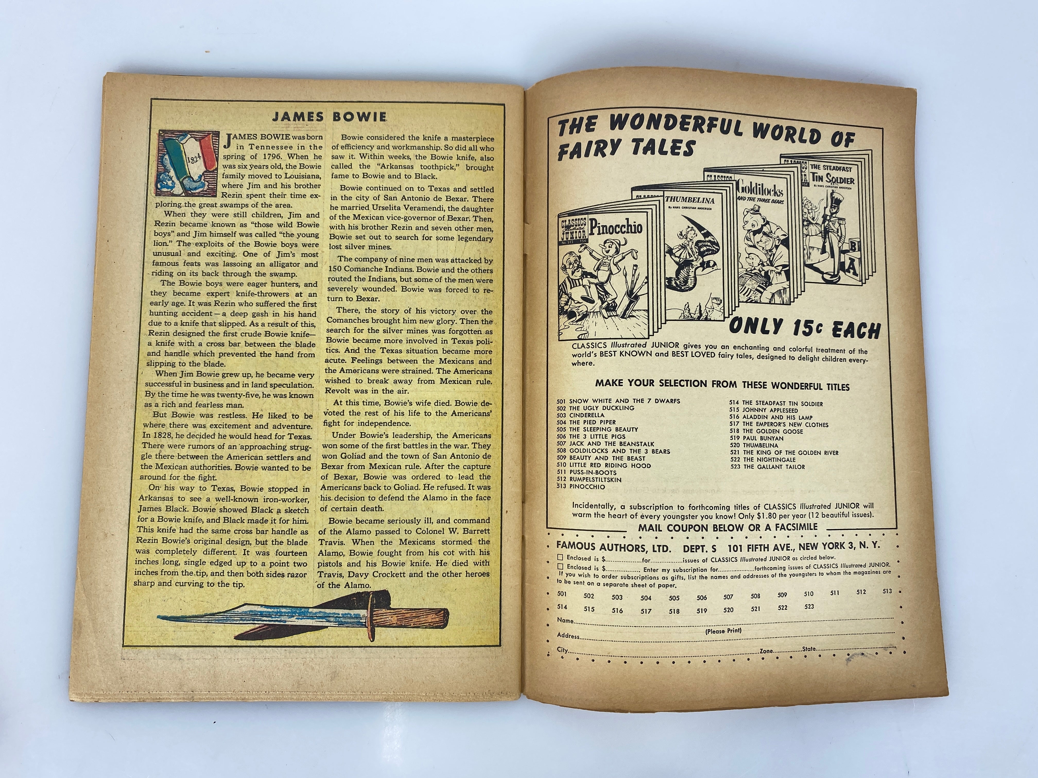 Classics Illustrated Davy Crockett No. 129 hrn129