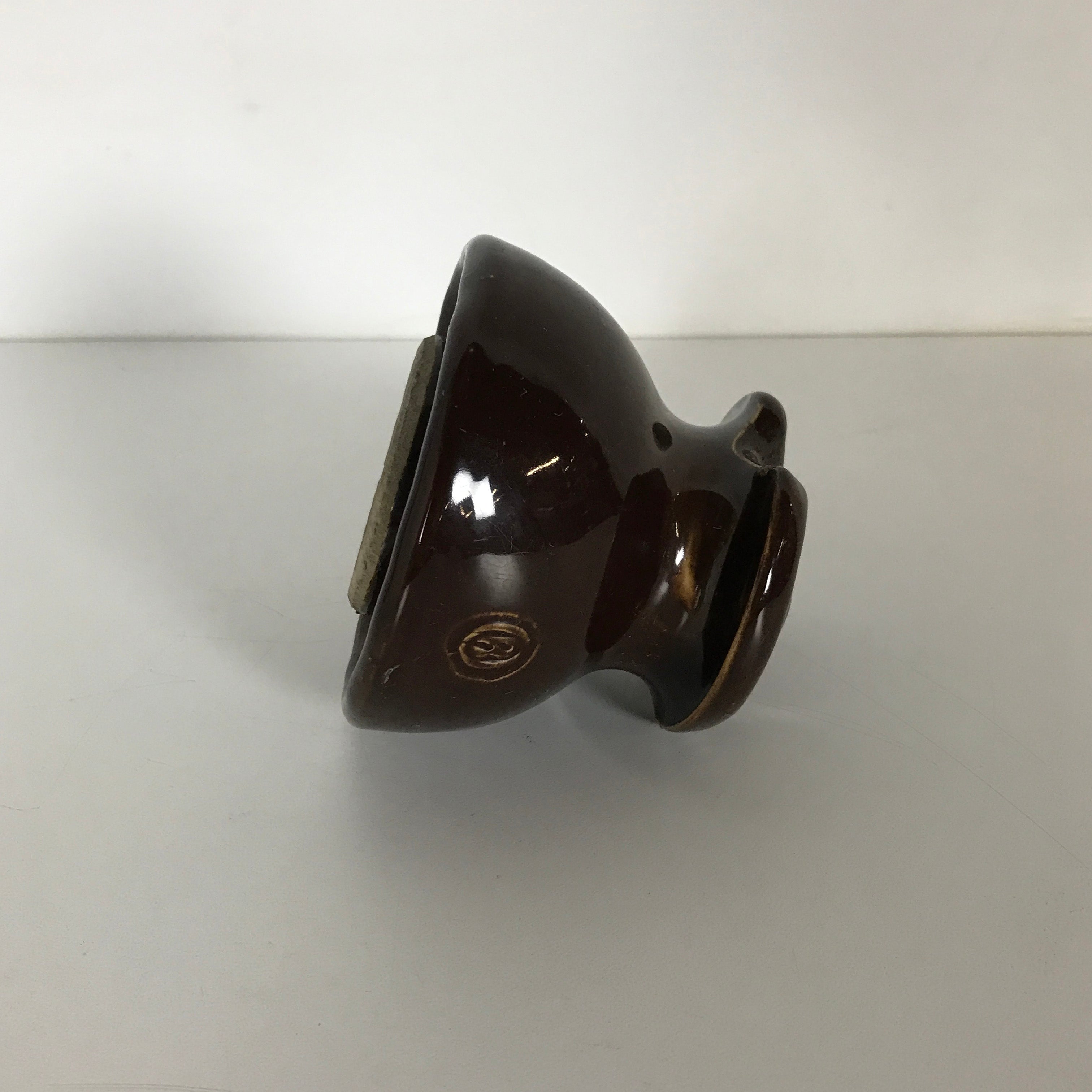 Antique Dark Brown 3" Tall Ceramic Insulator