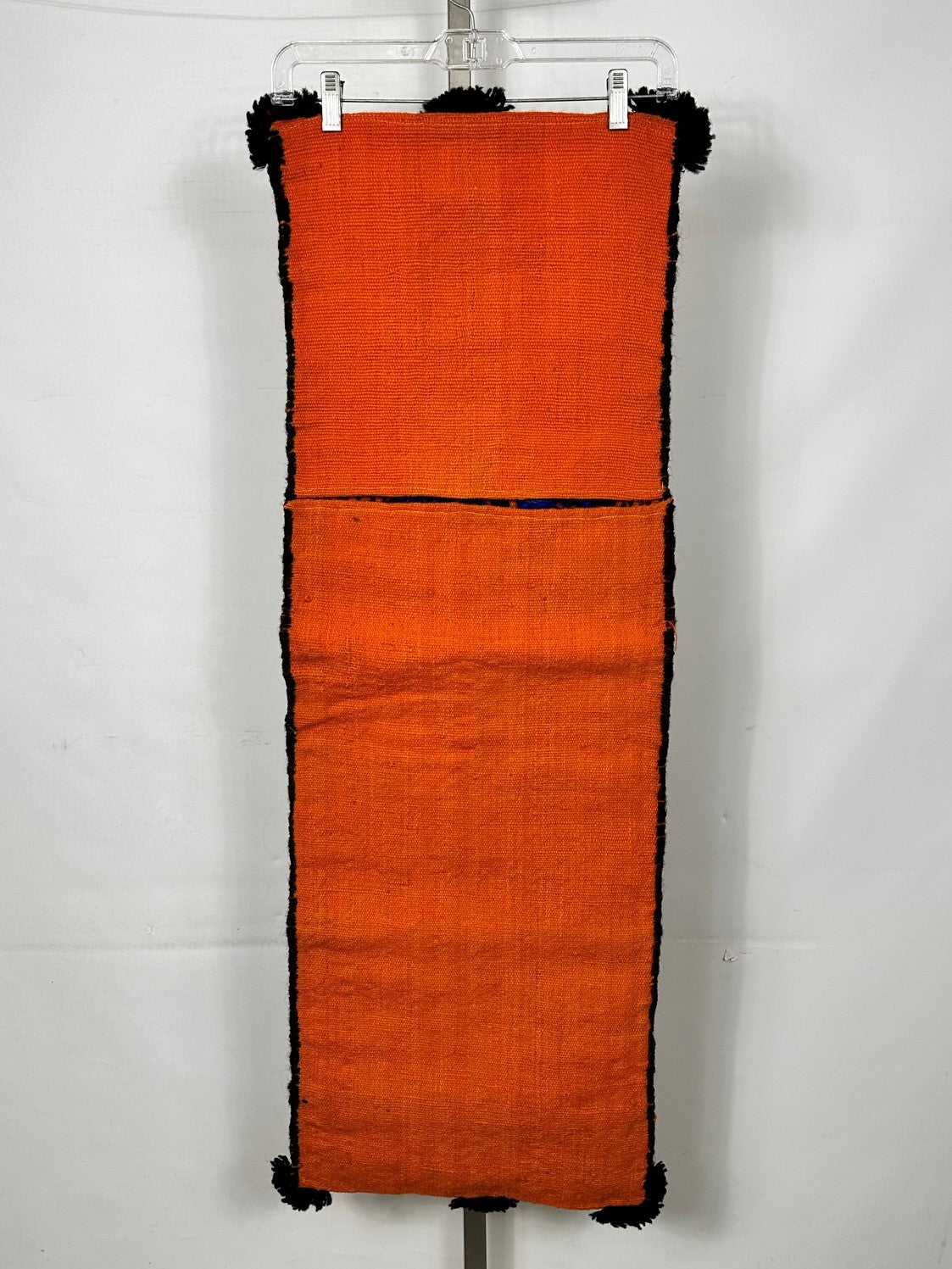 16x43 Orange and Black Box Design Vintage Kilim Pillow Cover