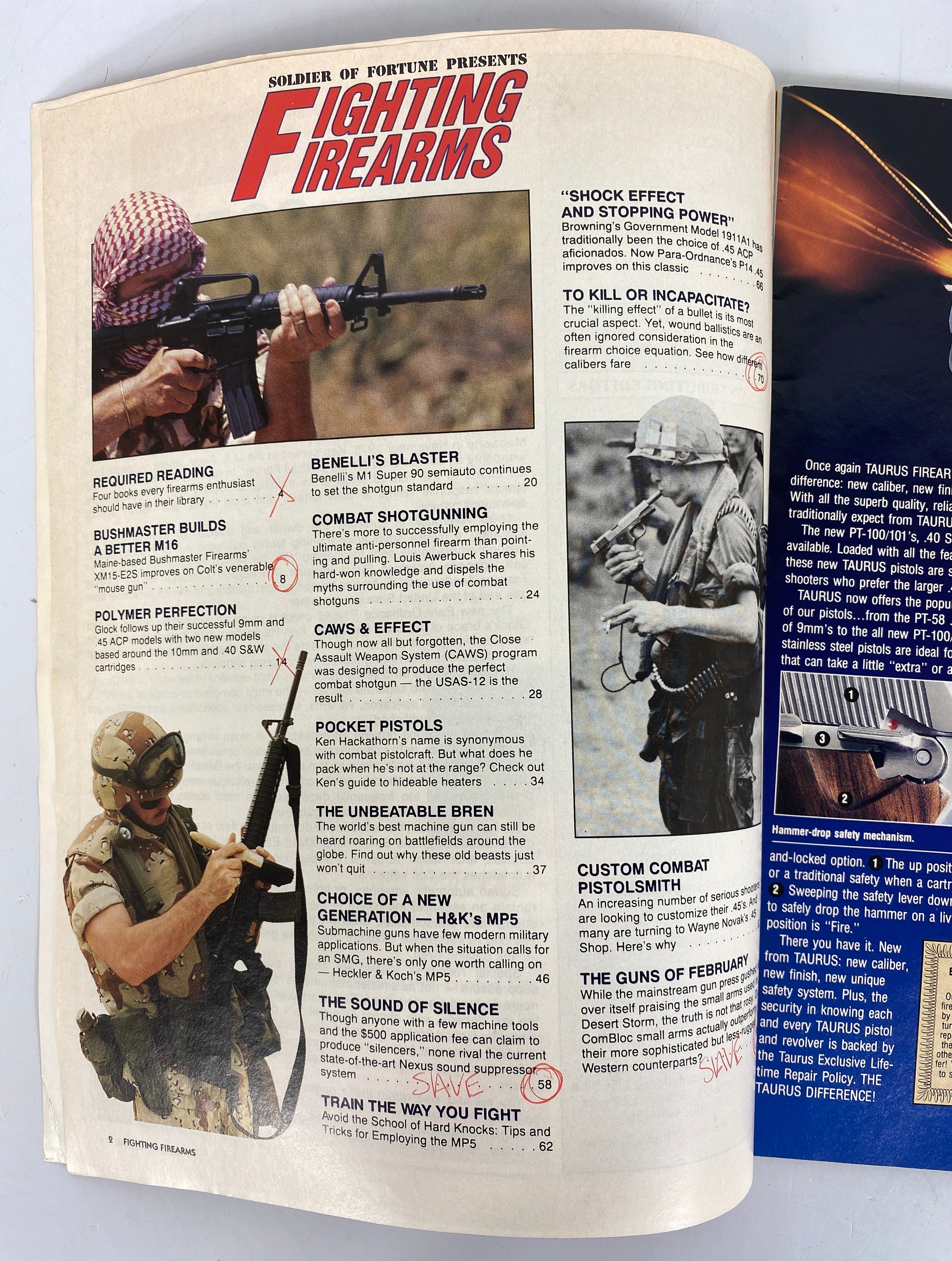 Soldier of Fortune Magazine Fighting Firearms Spring 1992