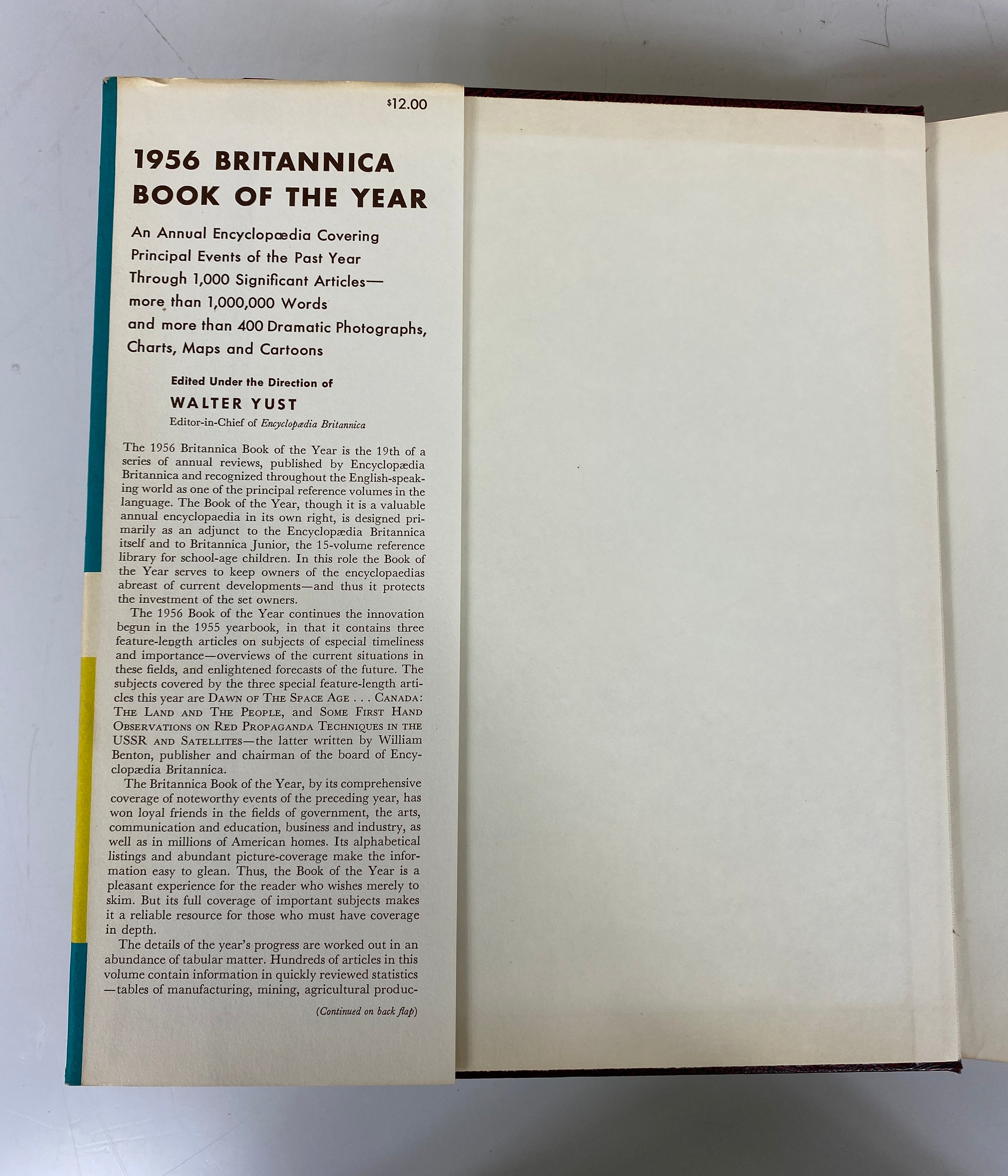 Lot of 12 Vintage Britannica Book of the Year 1956-62, 64-68, 70 HCDJ