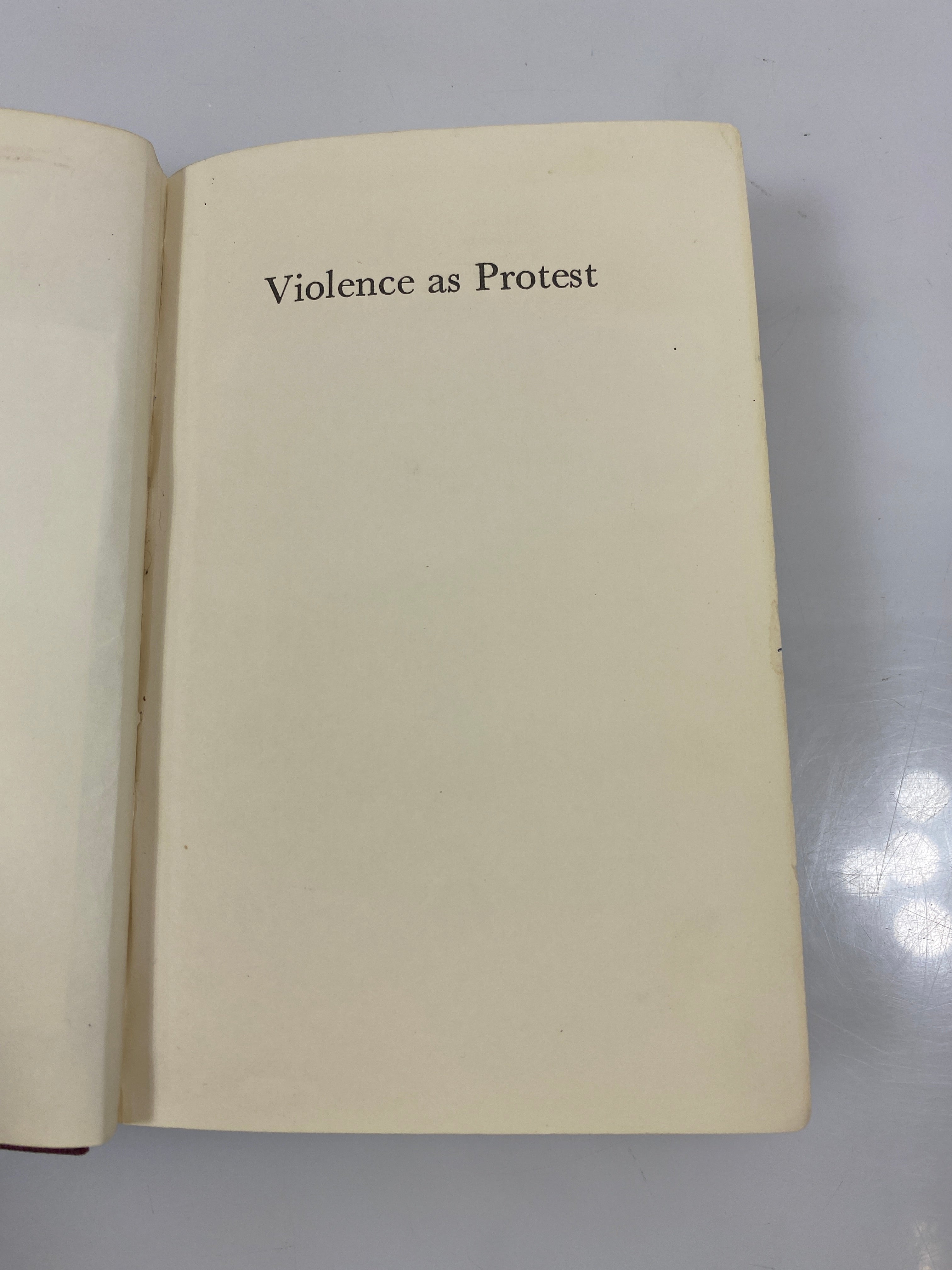 Violence as Protest by Robert Fogelson Ex-library 1971 HC