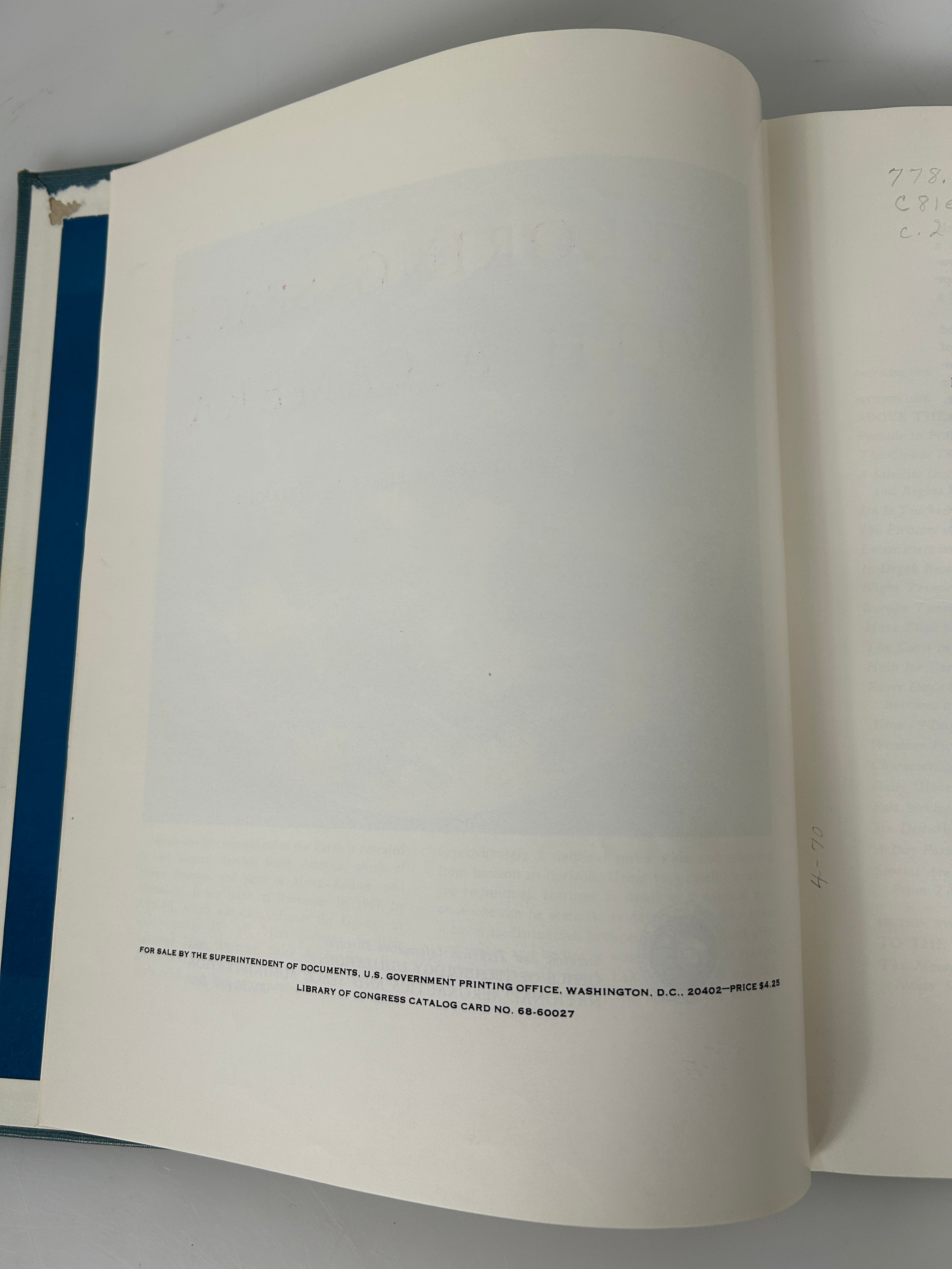 Exploring Space with a Camera Edited by Edgar M. Cortright NASA 1968 HC