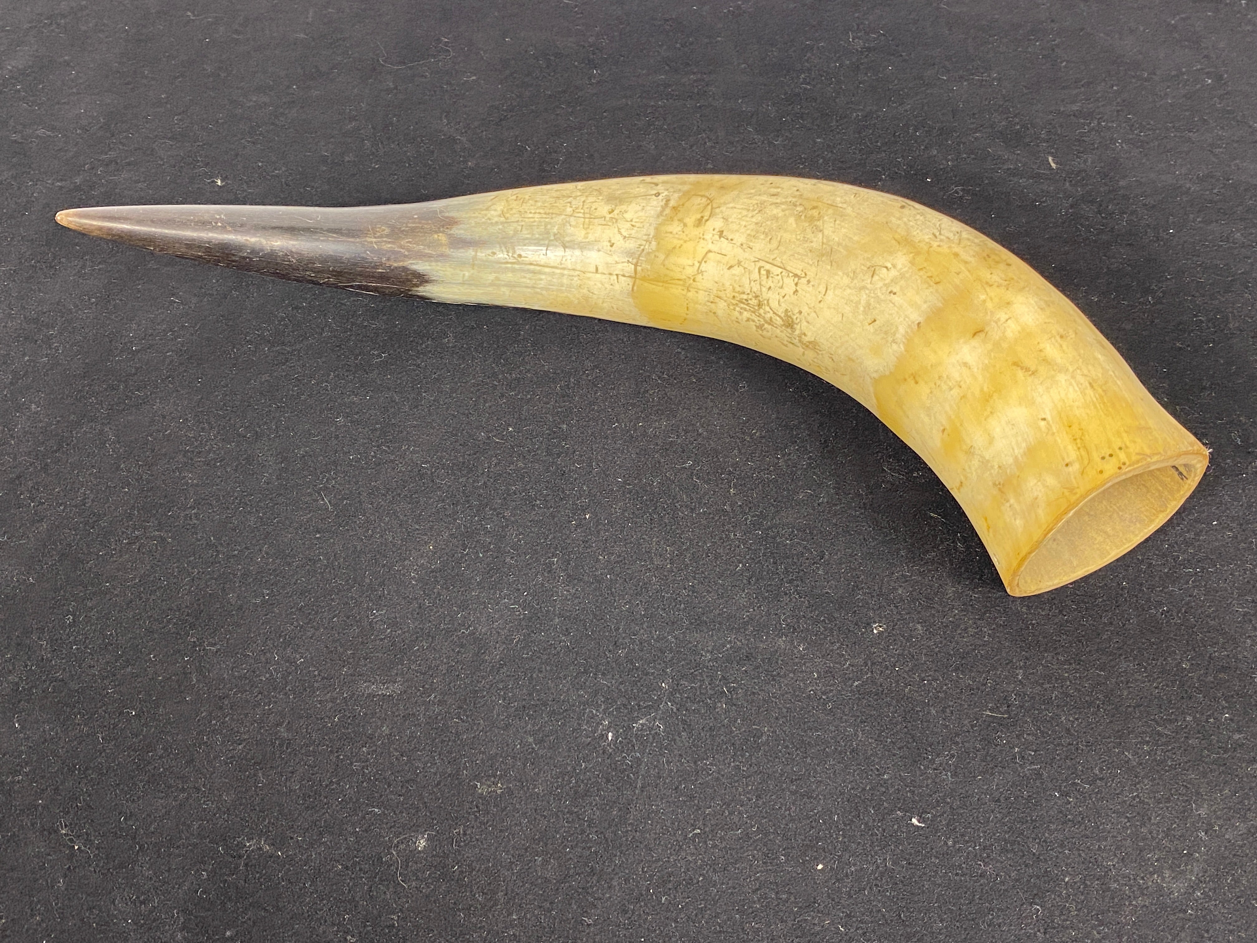 Antique Two-Tone Powder Horn