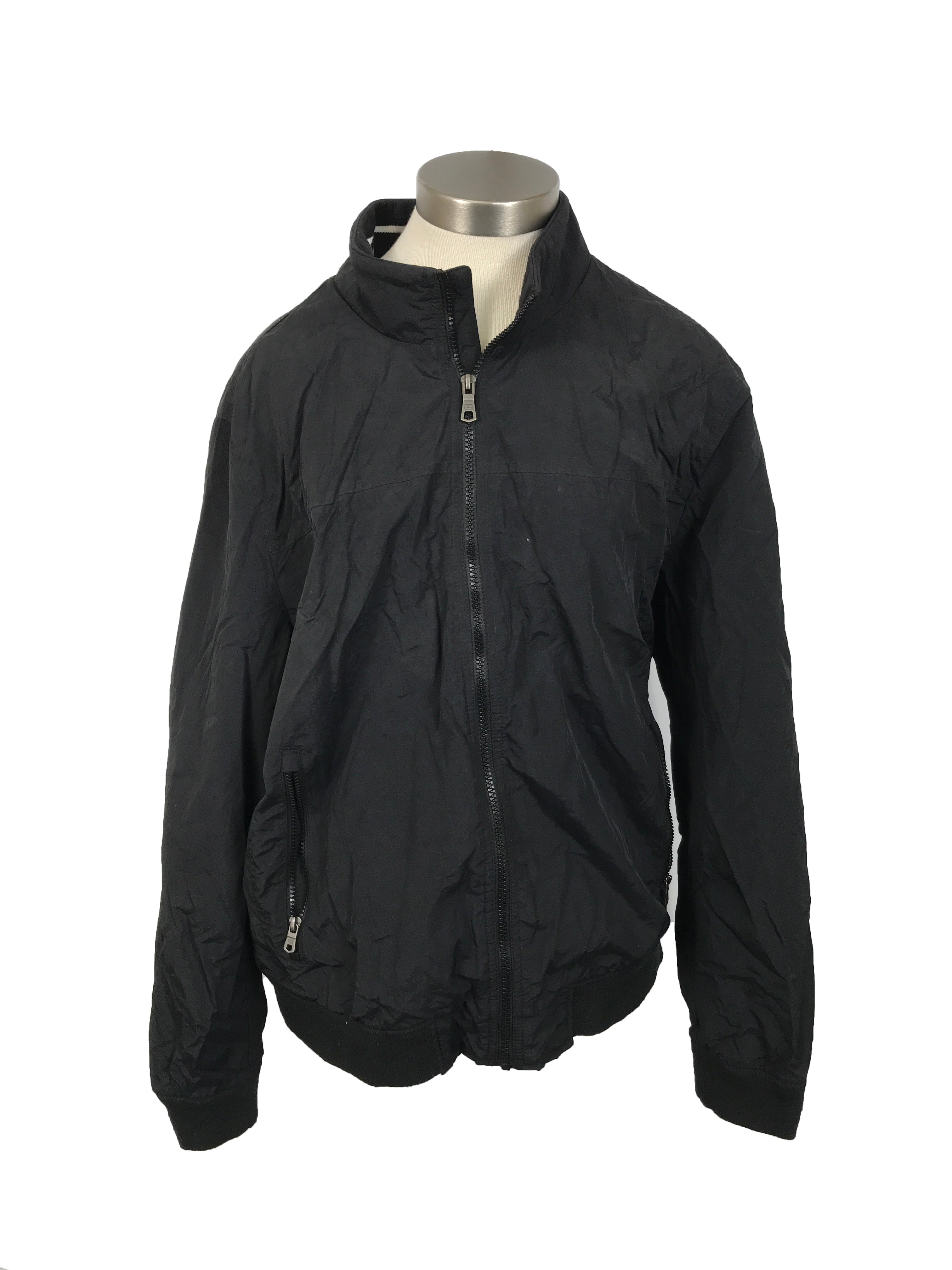 Tommy Hilfiger Black Windbreaker Jacket Men's Size XL