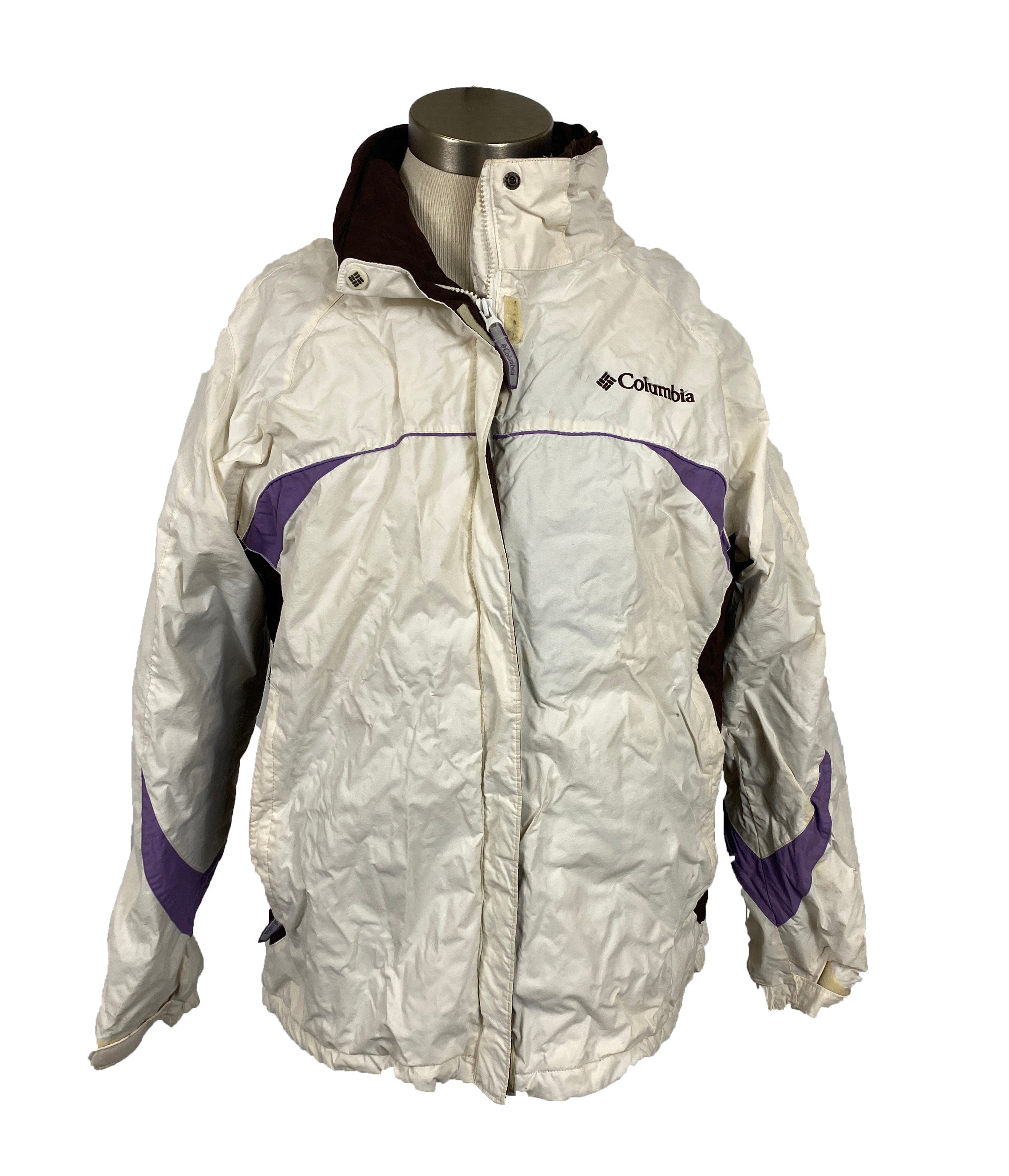 Columbia White Waterproof Coat Women's Size XL