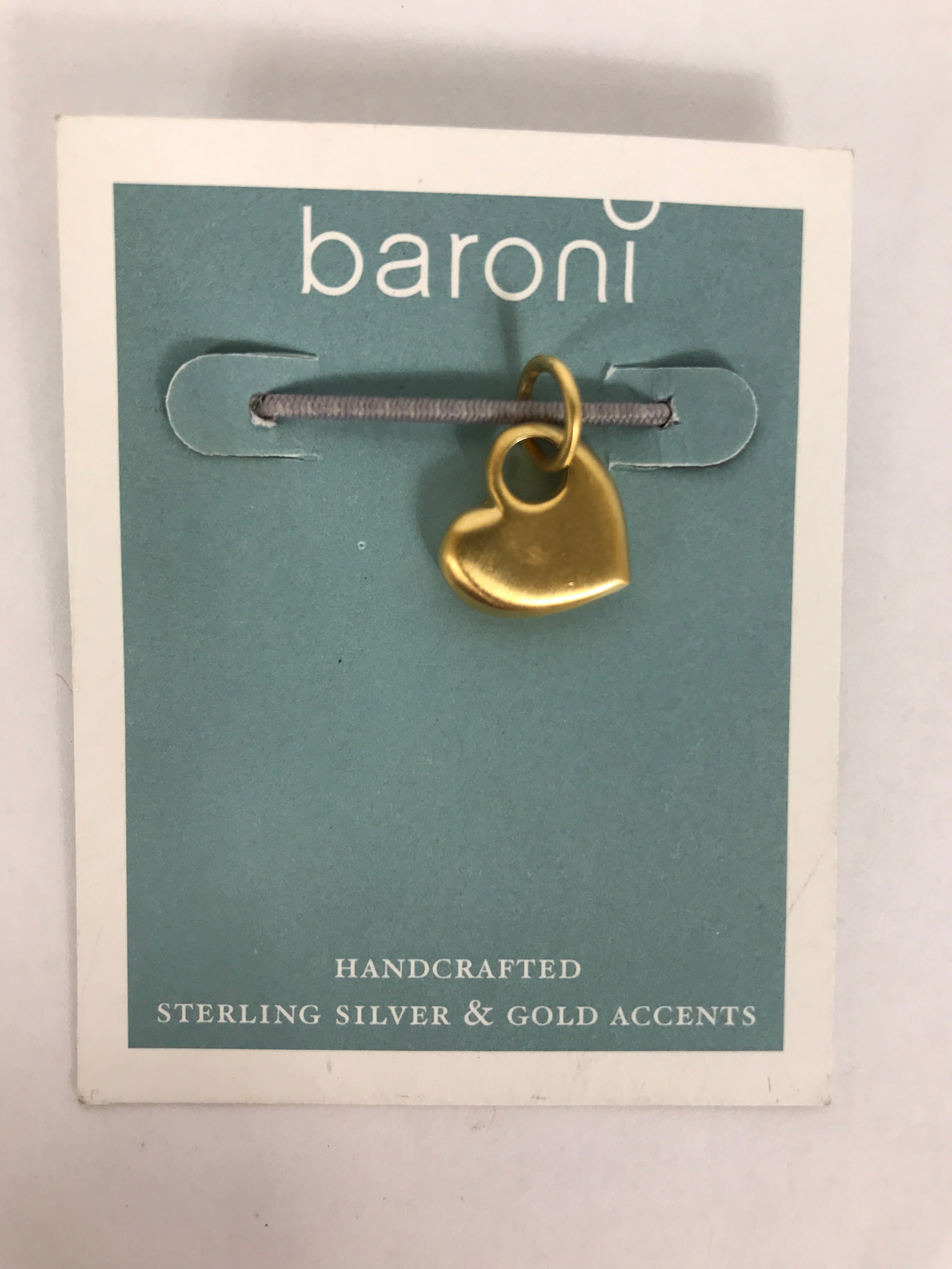 Baroni Gold Plated Sterling Silver Heart Charm