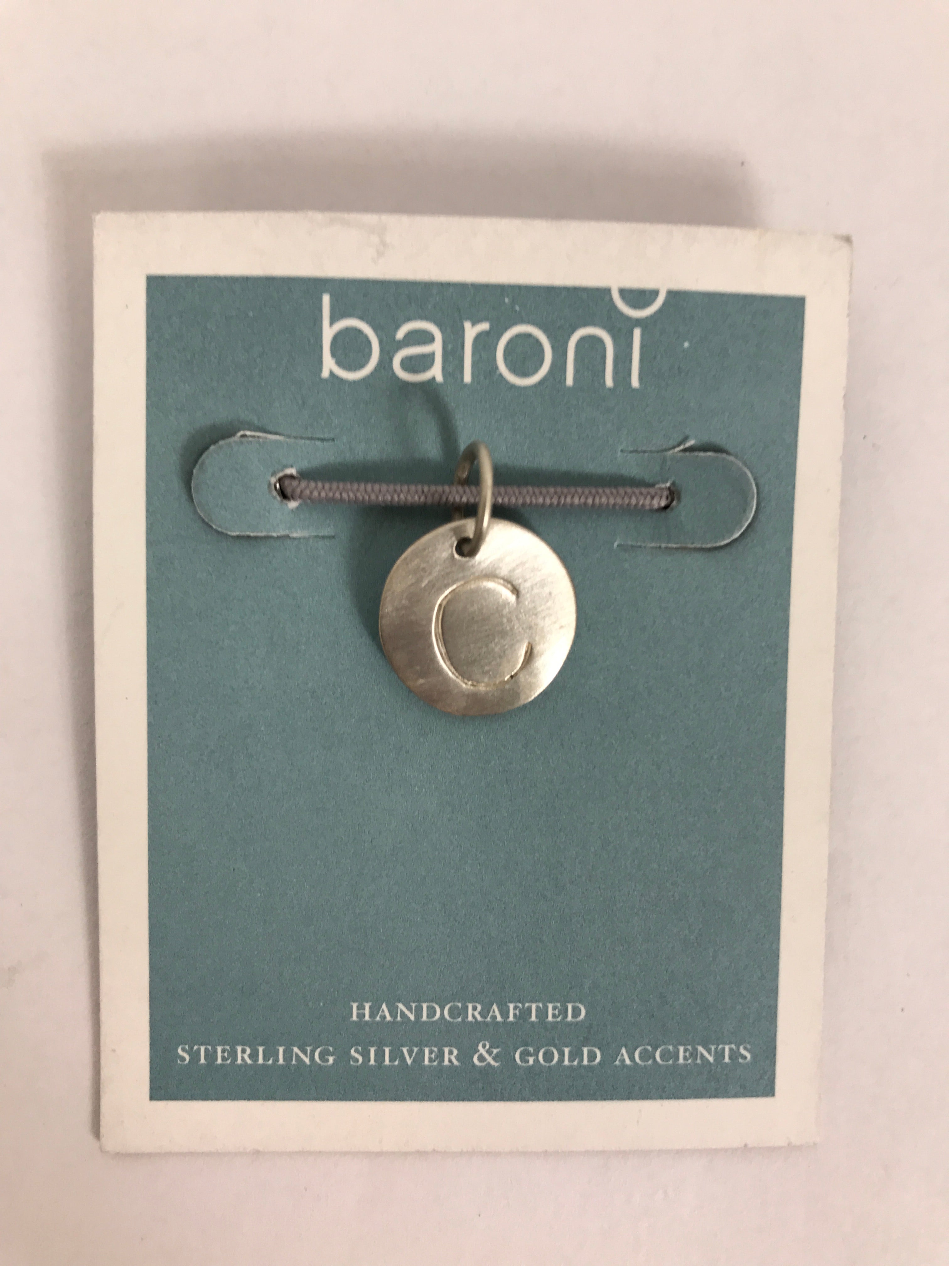 Baroni Sterling Silver Letter Charm