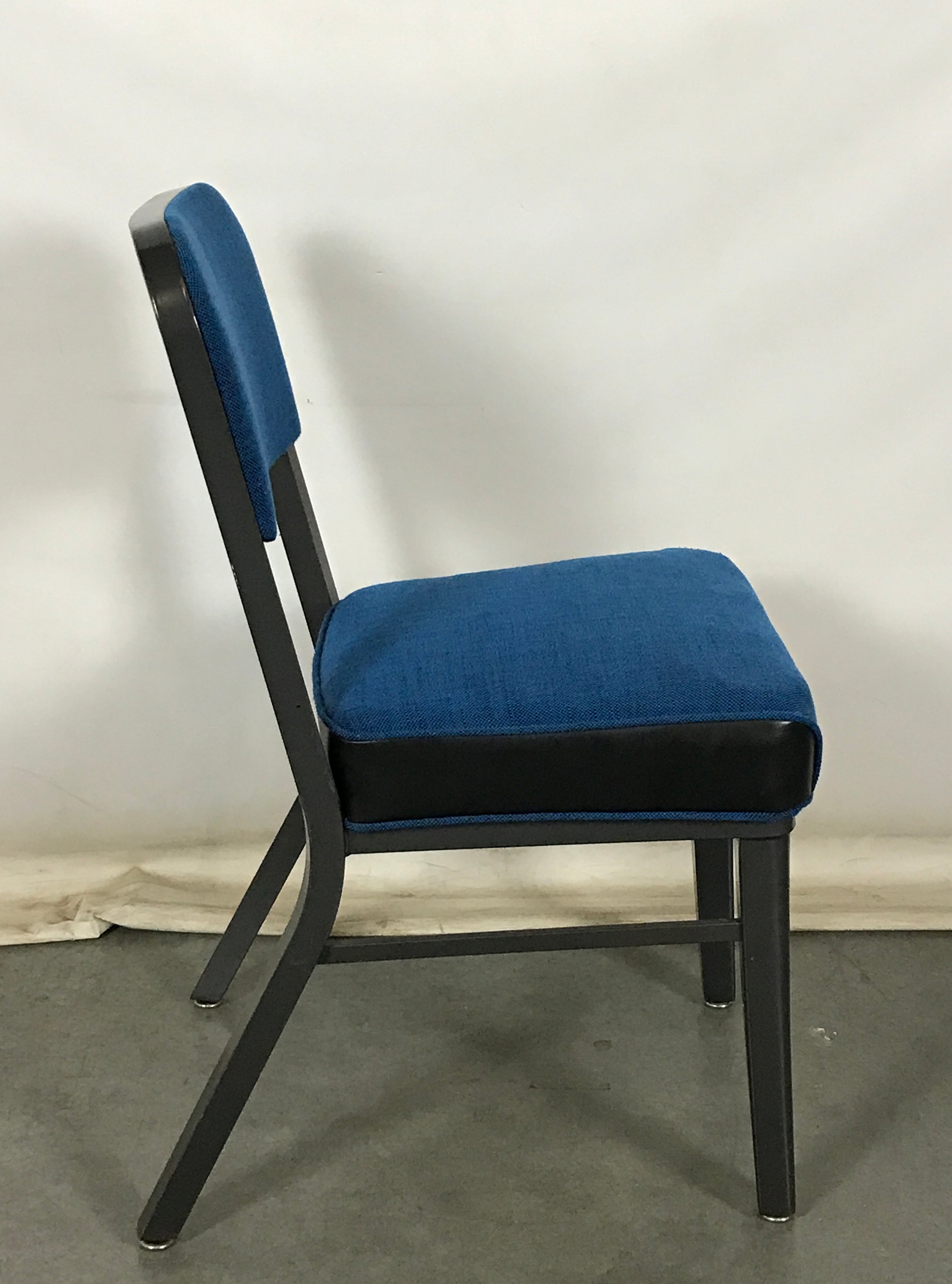 Vintage Steelcase Blue Upholstery Tanker Chair