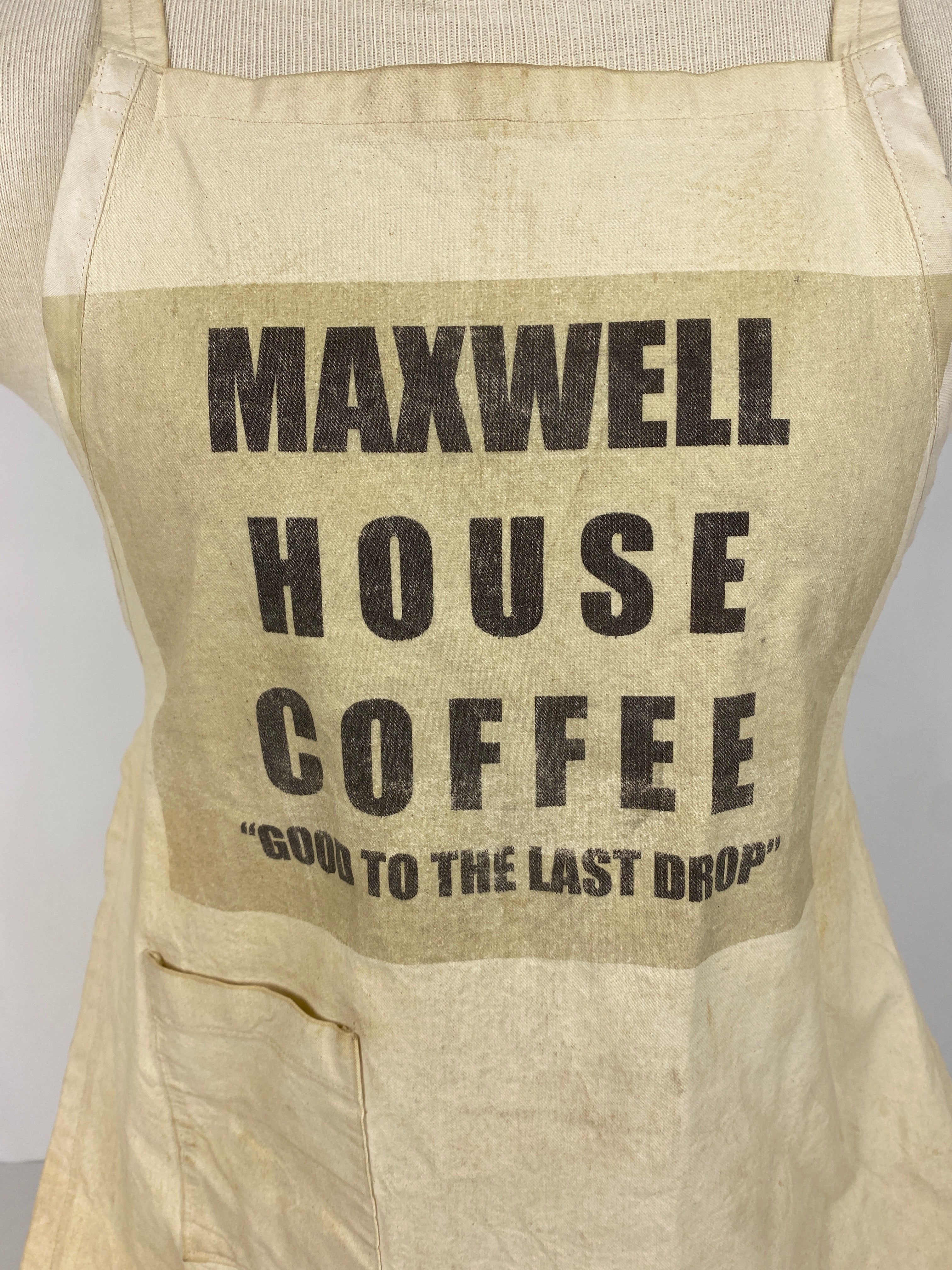 Vintage Grocer Apron with Maxwell House Coffee Advertisement