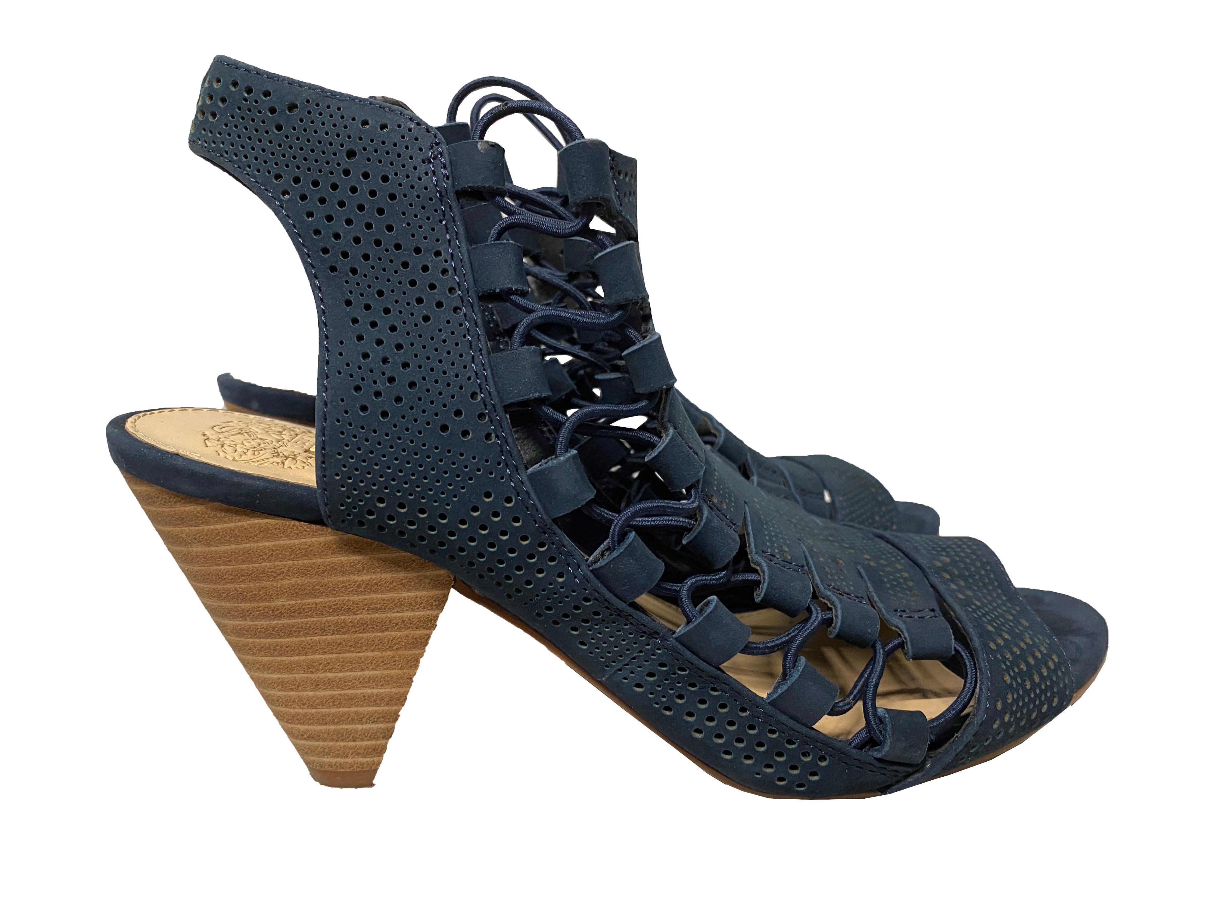 Vince Camuto Suede Zip Heels