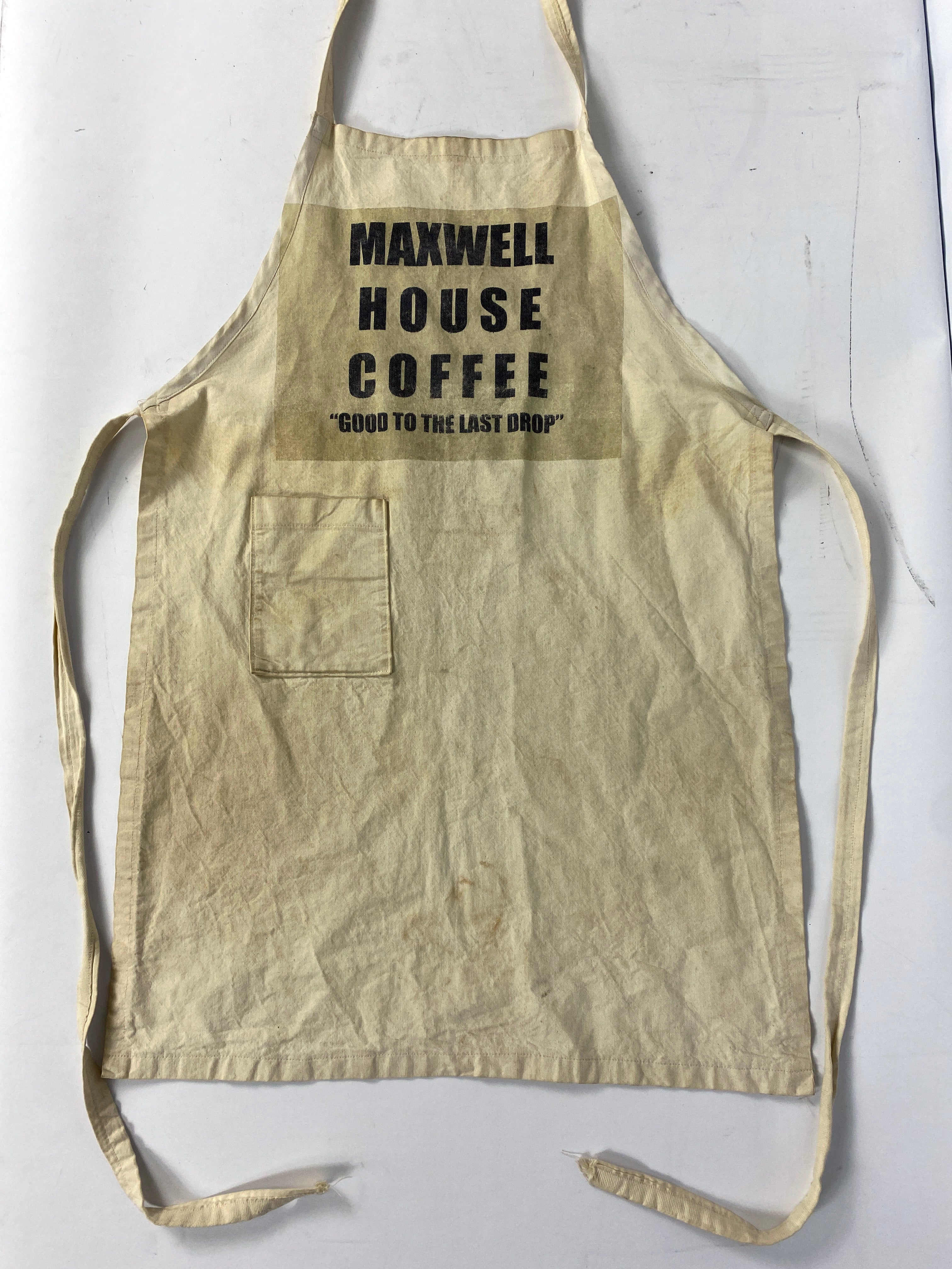 Vintage Grocer Apron with Maxwell House Coffee Advertisement