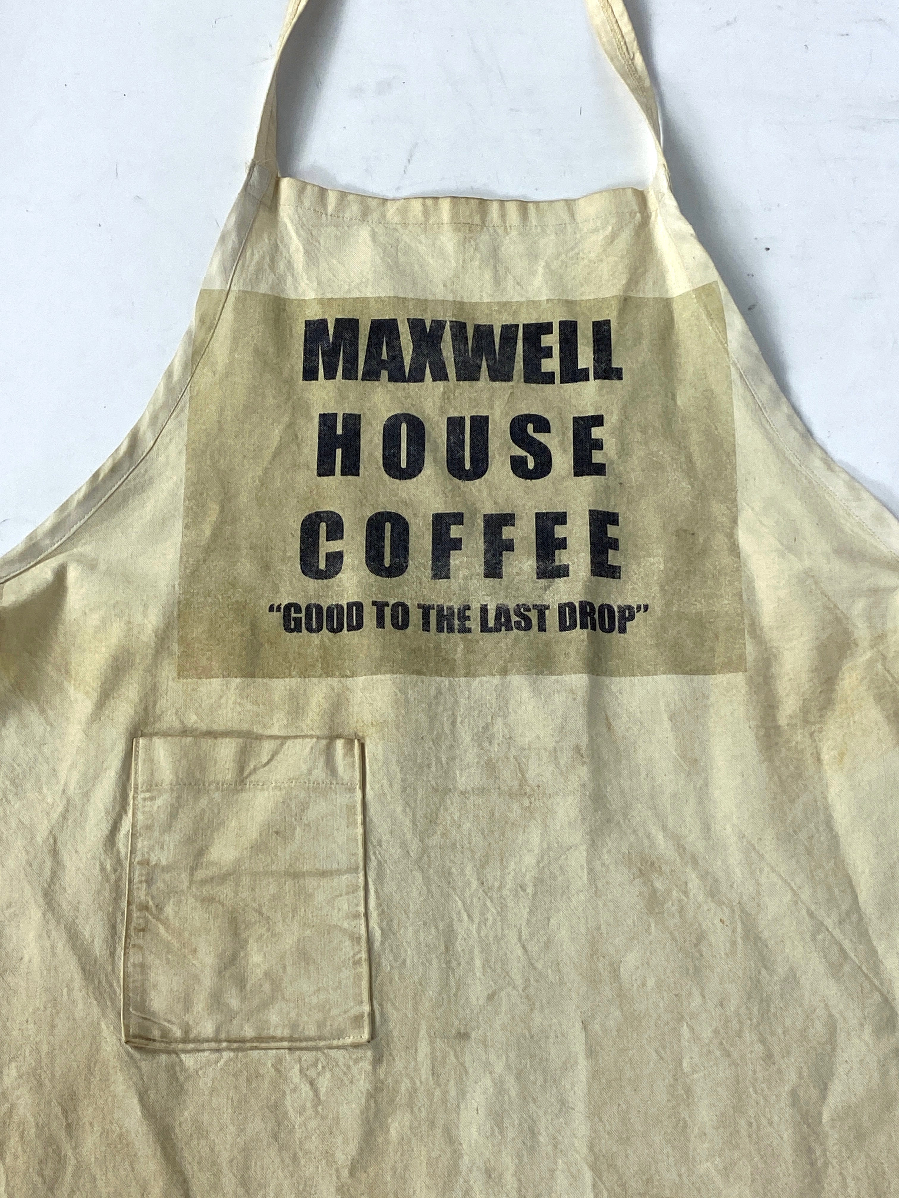 Vintage Grocer Apron with Maxwell House Coffee Advertisement