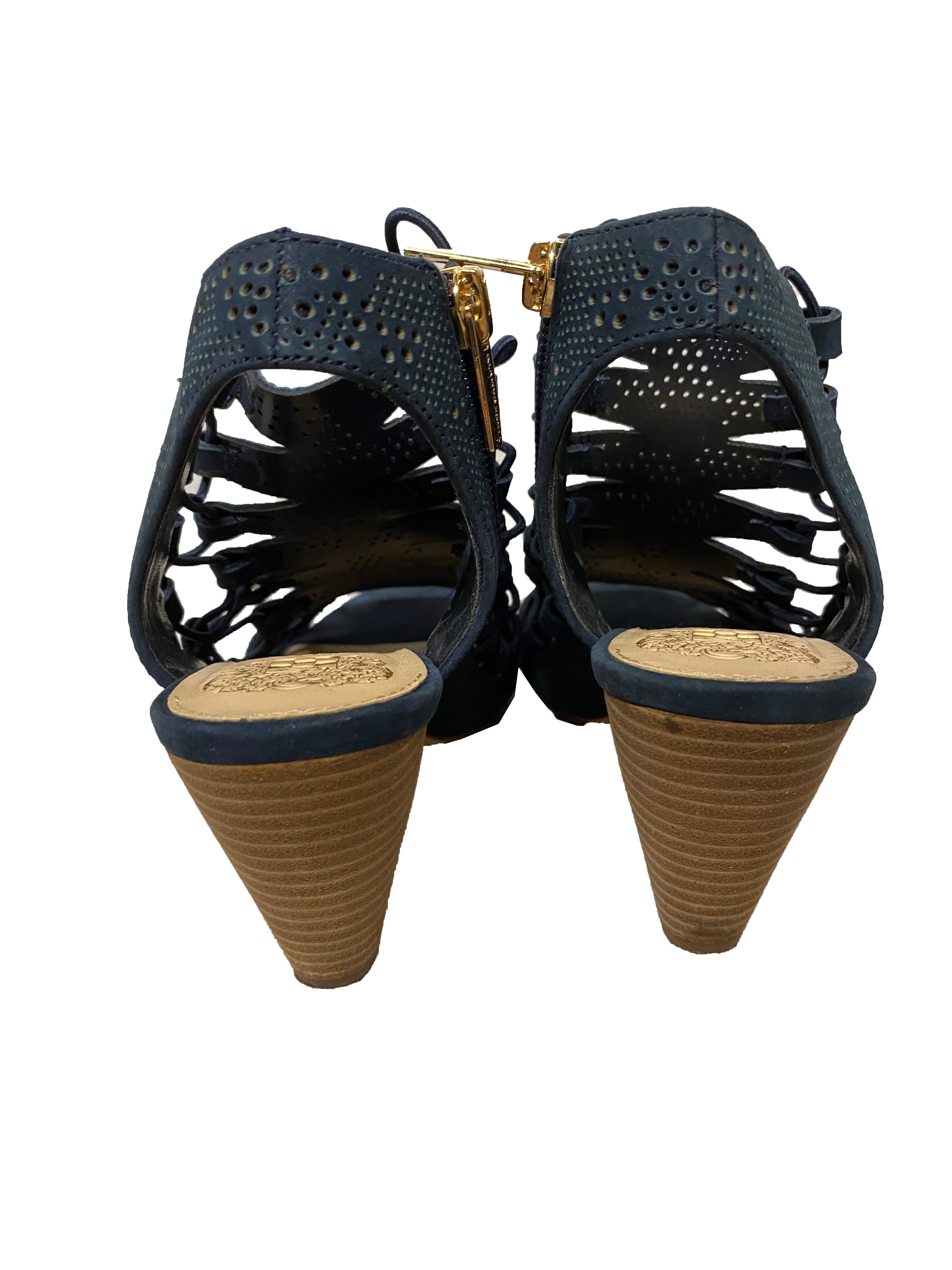 Vince Camuto Suede Zip Heels