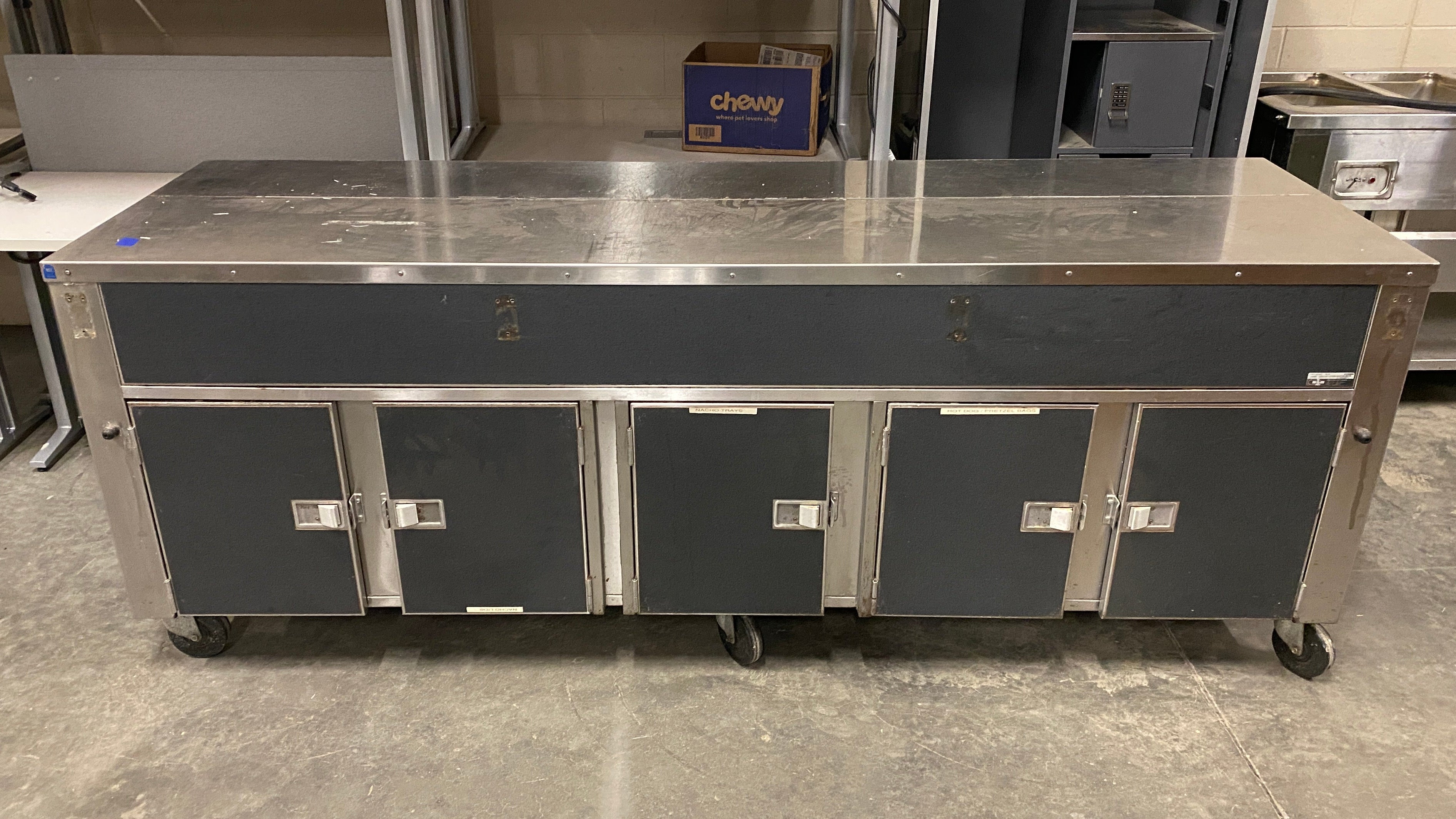 Carter Hoffman Stainless Steel 5 Door Prep Table