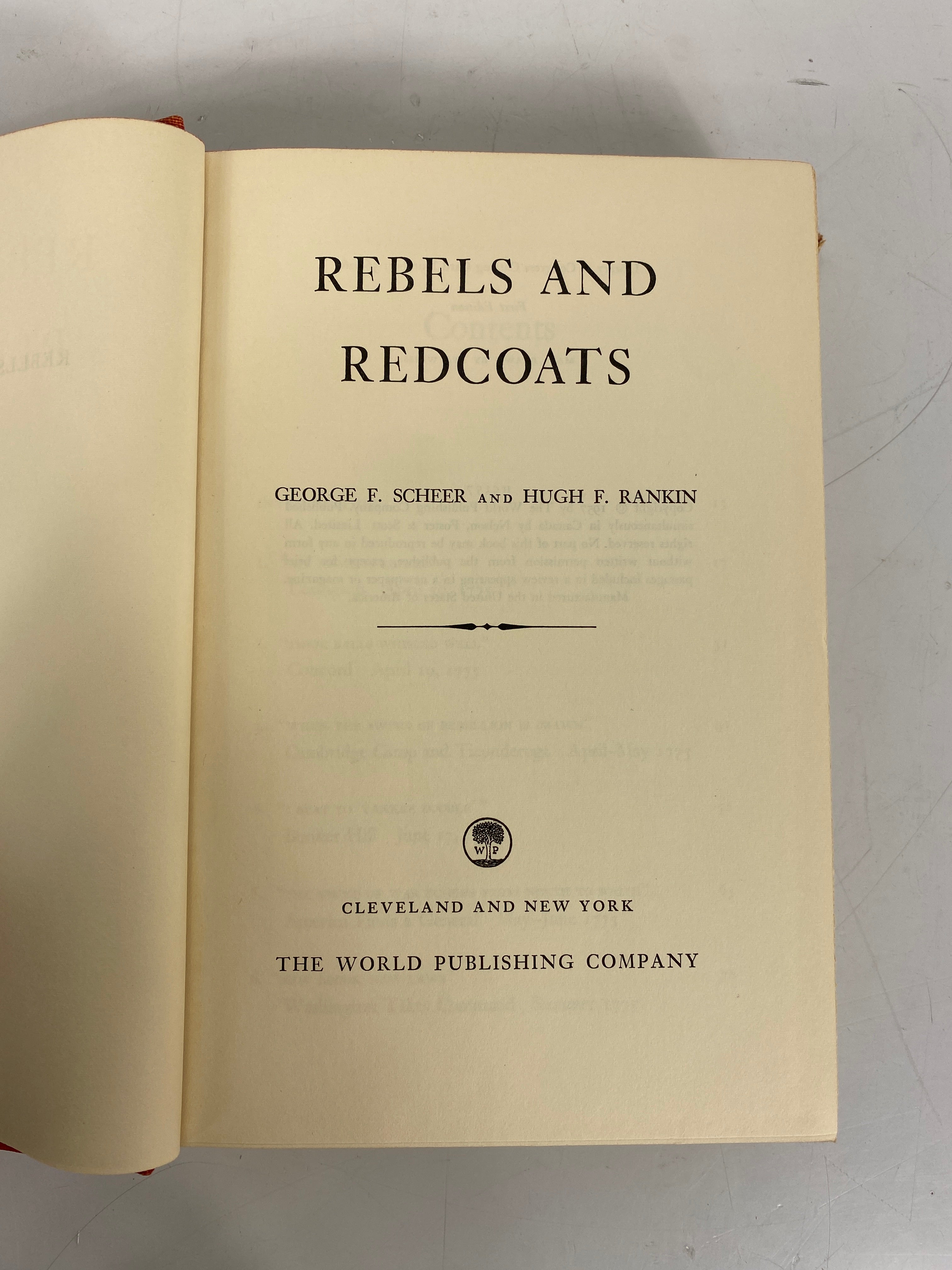 Rebels and Redcoats by Scheer/Rankin 1957 1st Edition HC DJ