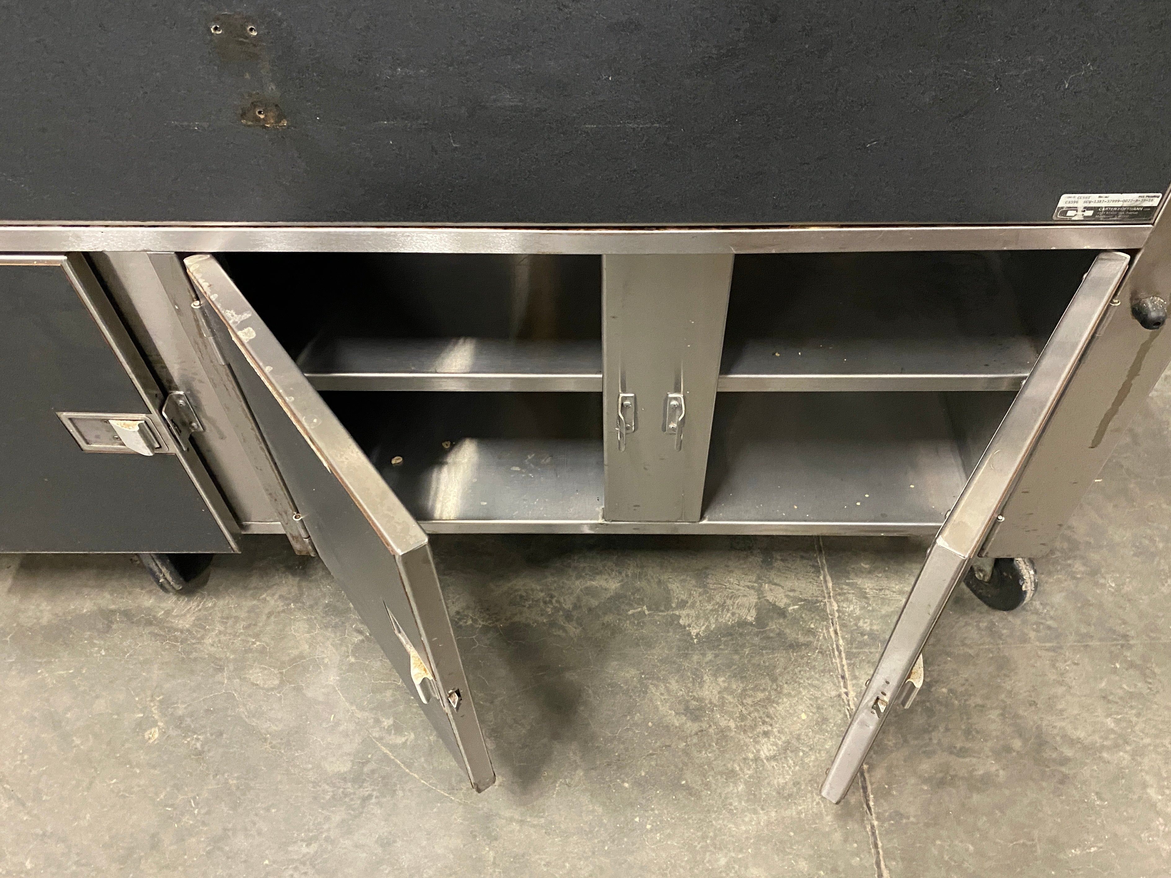 Carter Hoffman Stainless Steel 5 Door Prep Table